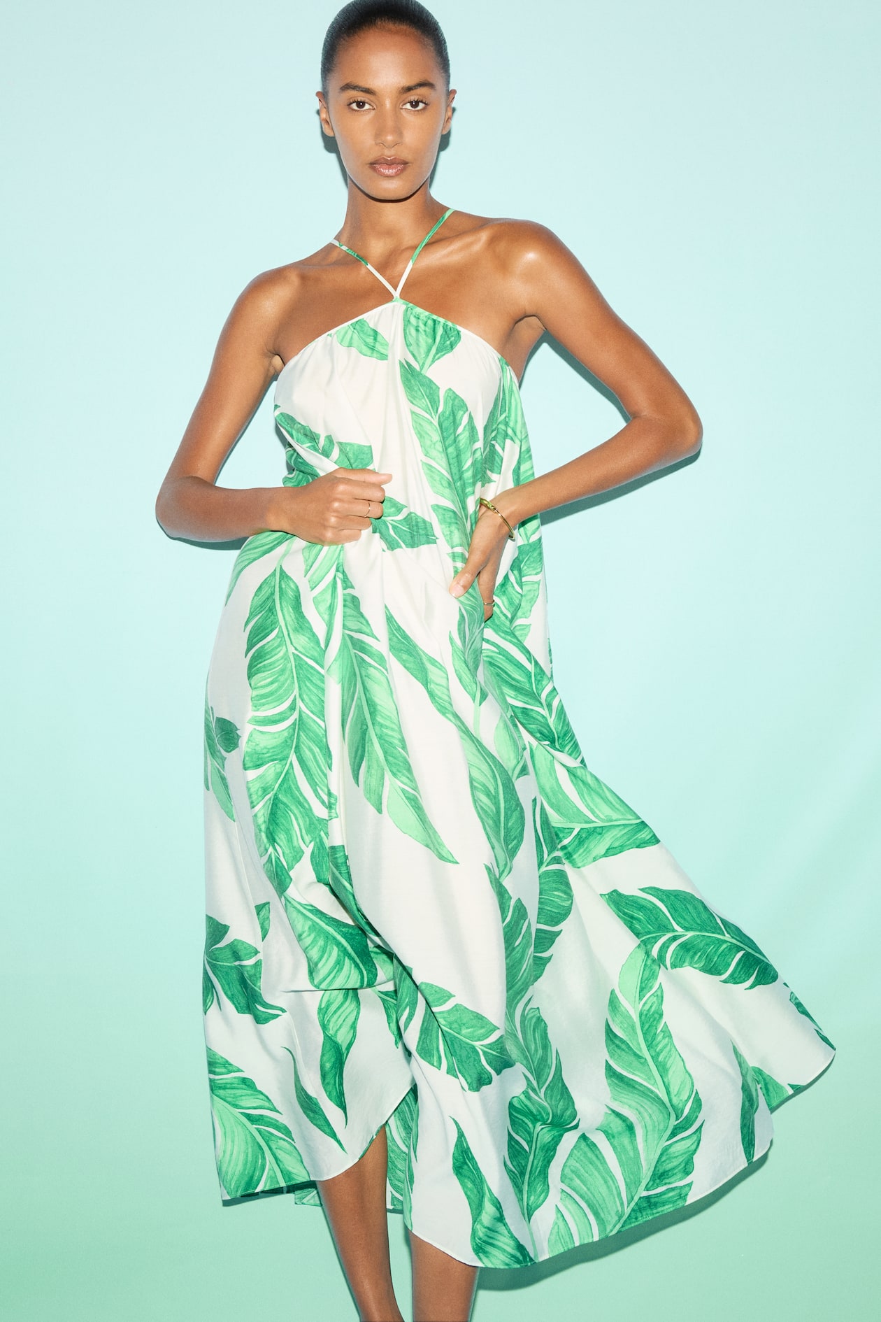 Fiesta Vestido Verde H&m Vestido Verde Flores H&m Hm