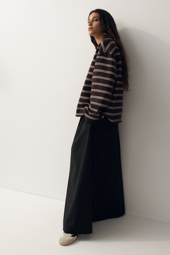 Oversized Sweatshirt-Dunkelbraun/Gestreift - 5