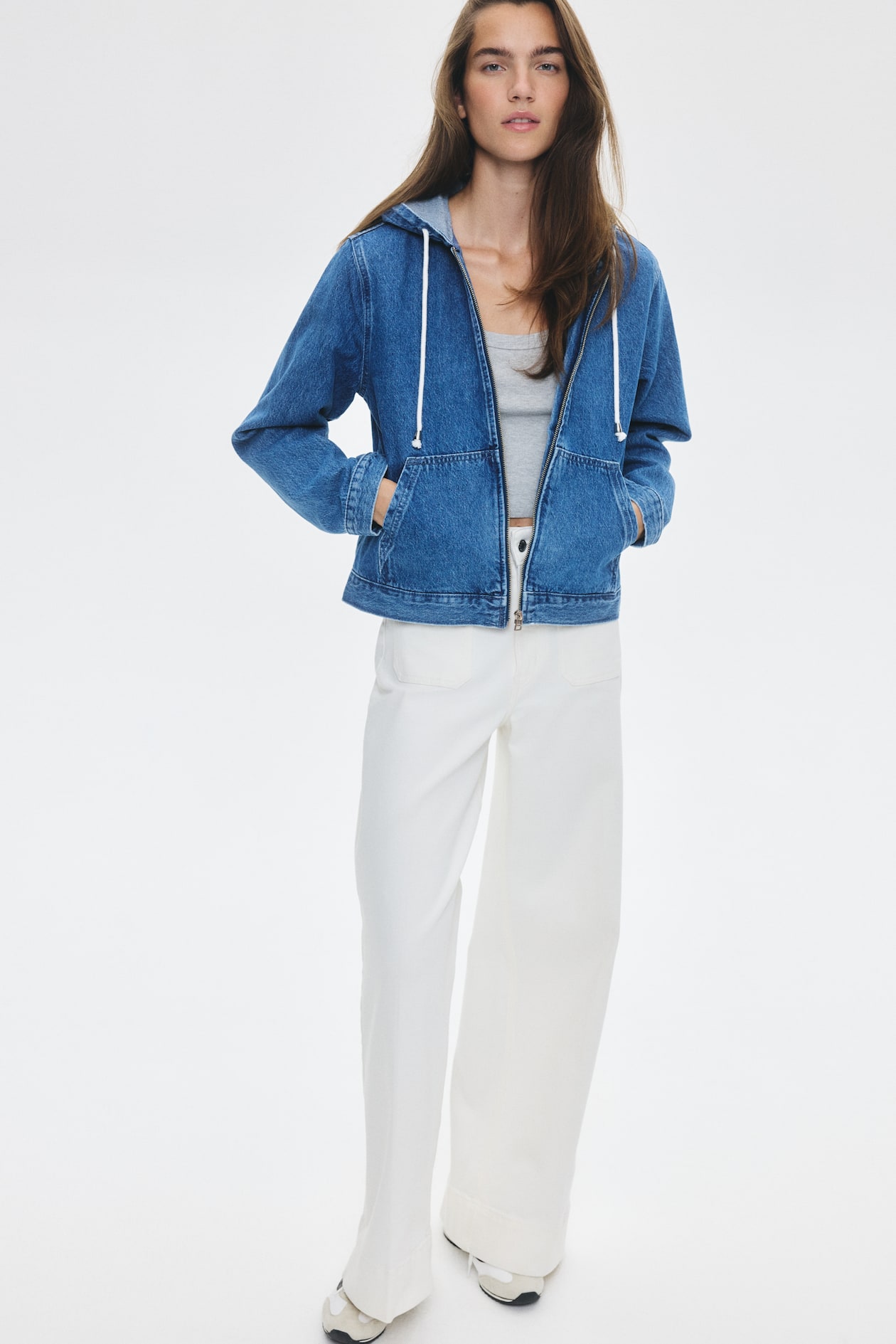 Hooded Denim Jacket - image 2