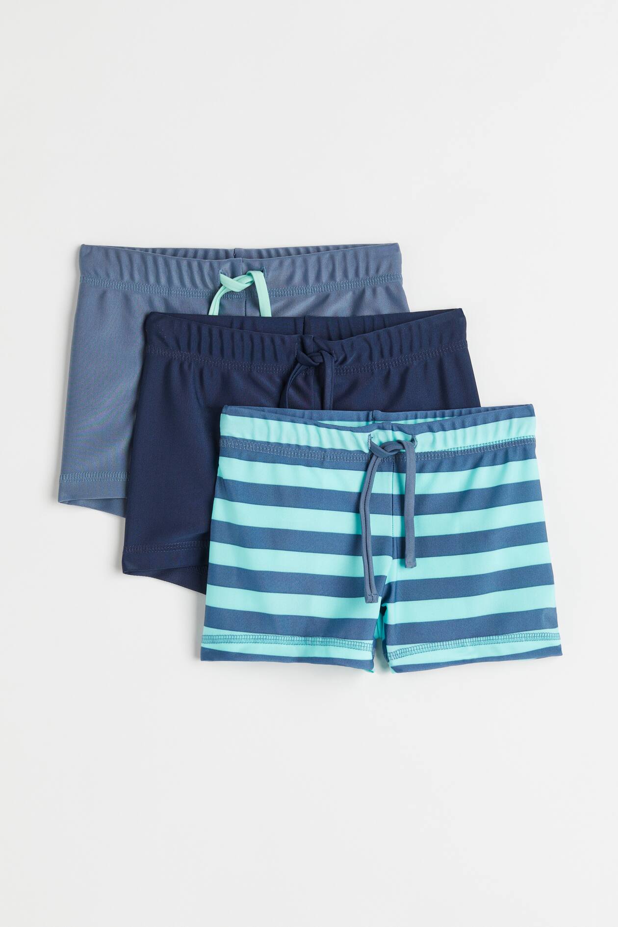 3-pack Swim Shorts - Turquoise/striped - Kids | H&M US