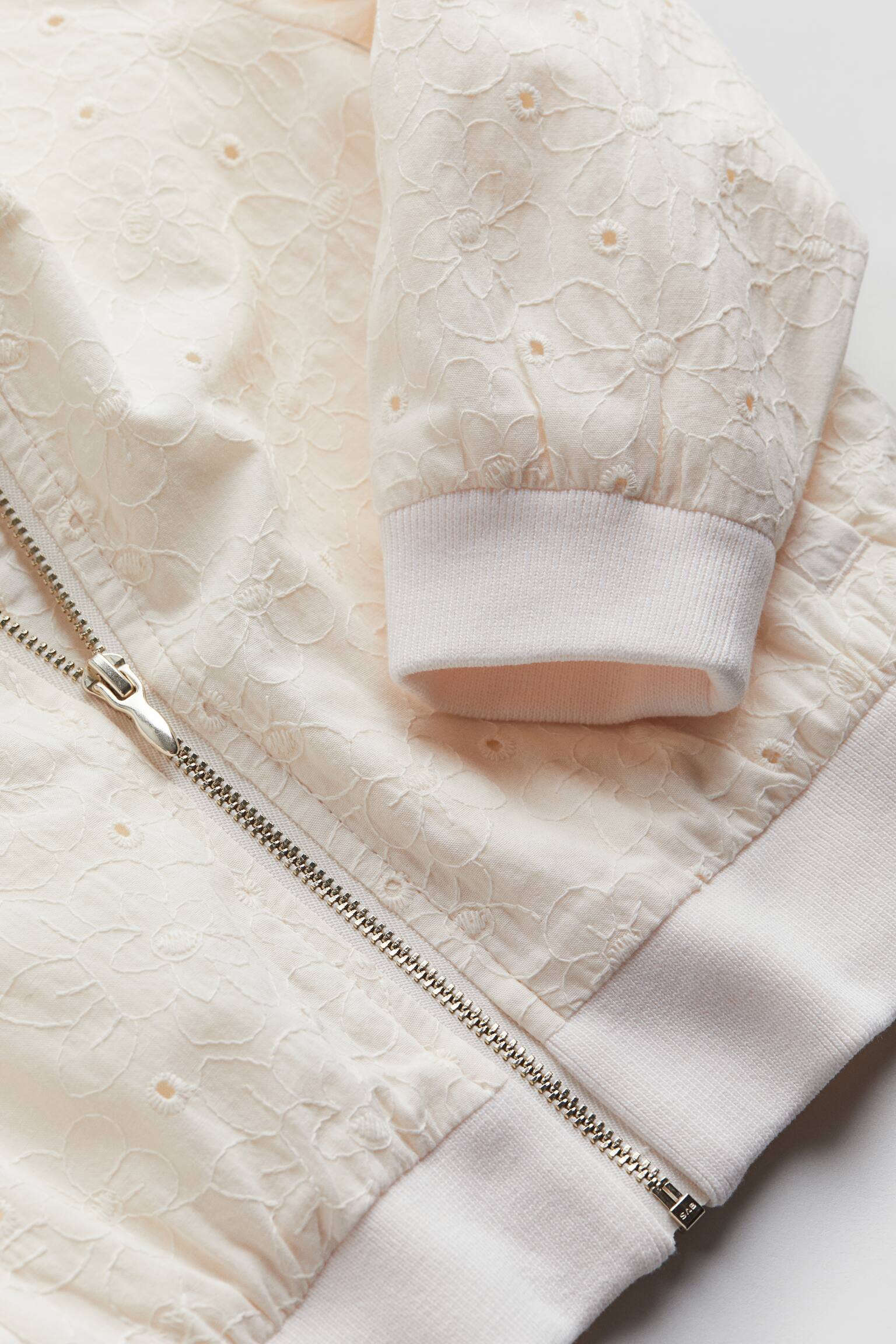 Bomber Jacket - Cream/Light pink/Floral - 6