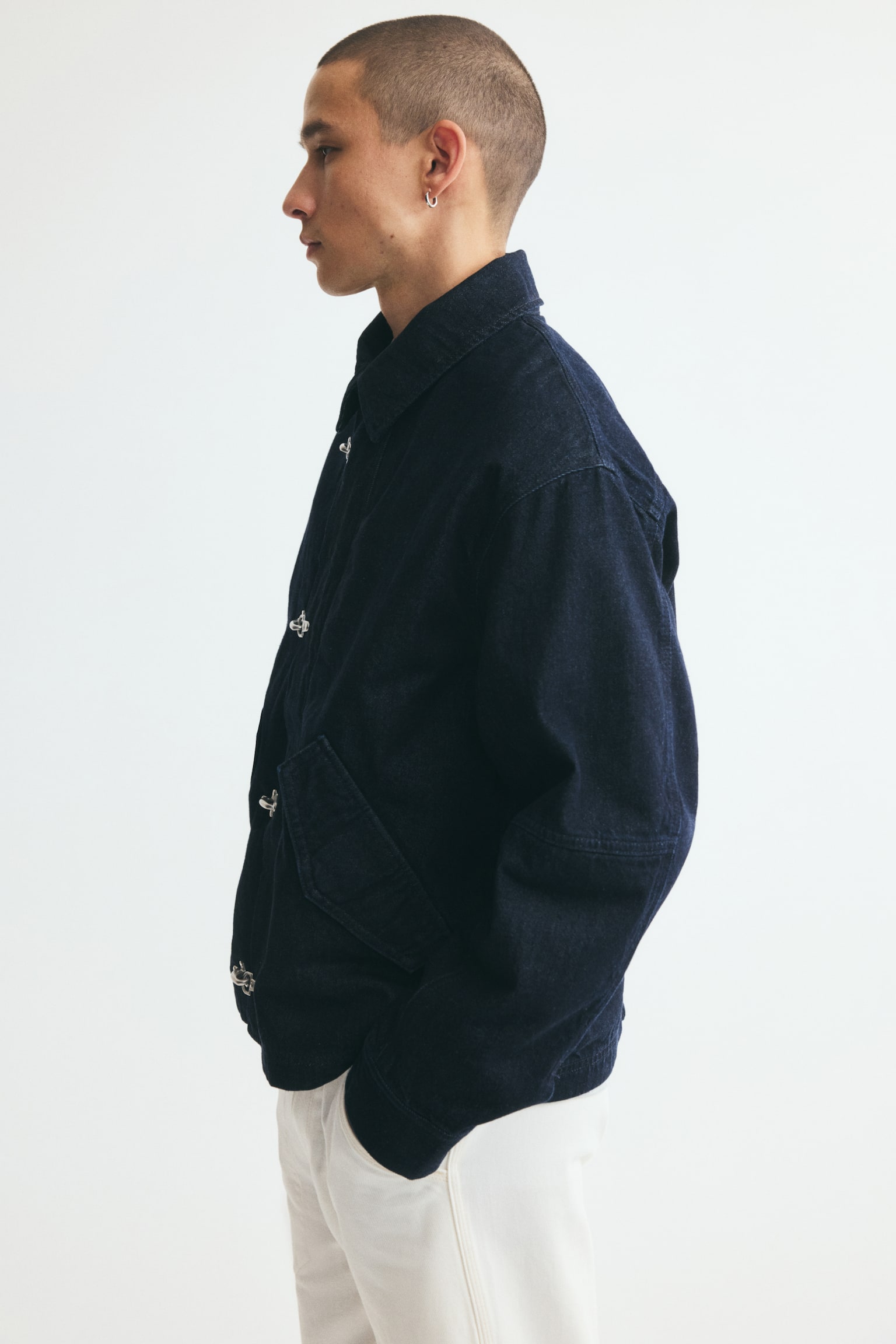 Детская куртка H&M Denim Jacket, цвет: Тёмный джинсовый синий — фото 6