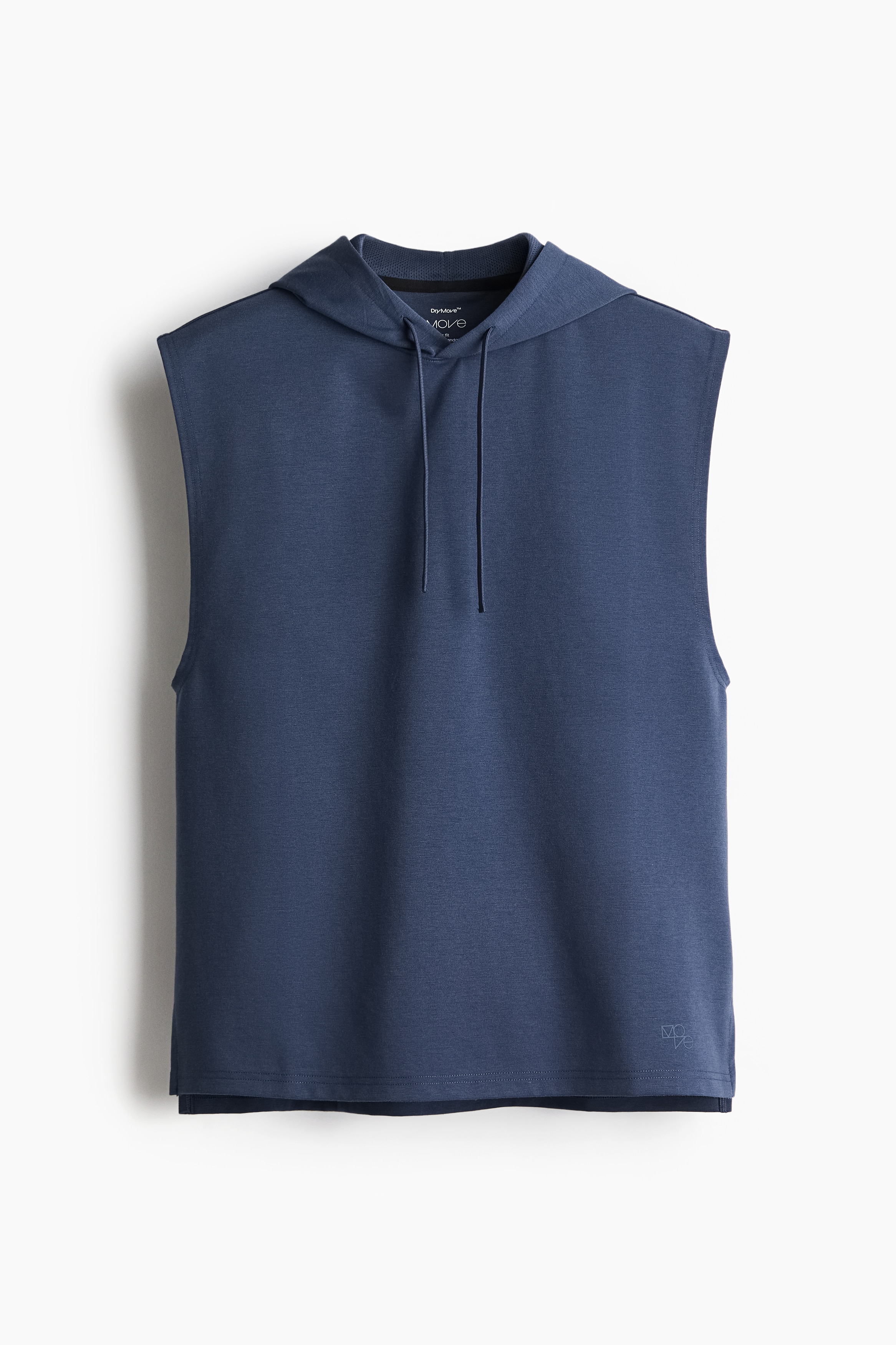 Regular-Fit Sleeveless Sports Hoodie with DryMove™ - Dark blue/Black/Gray melange