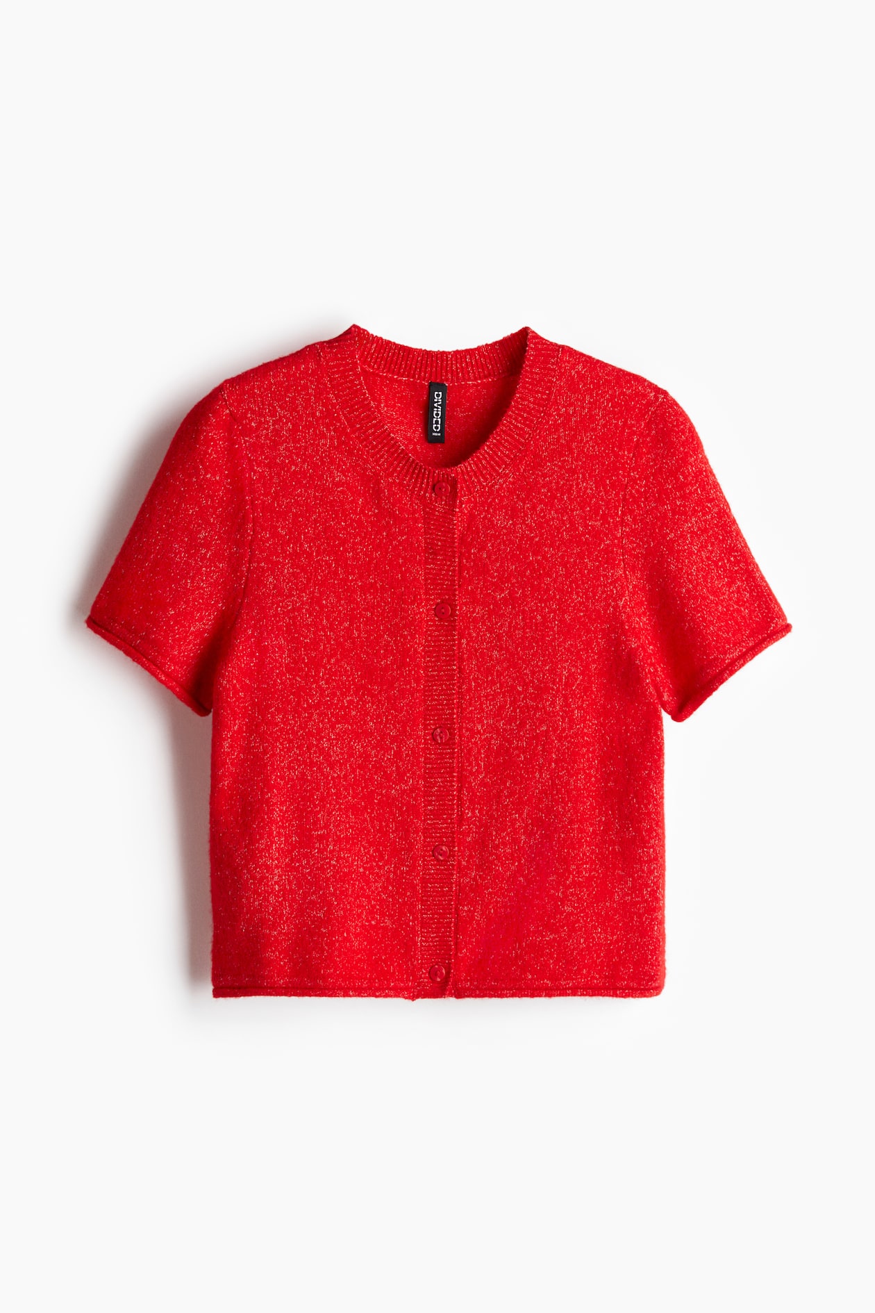 半袖ファインニットカーディガン - レッド - レディース | H&M JP