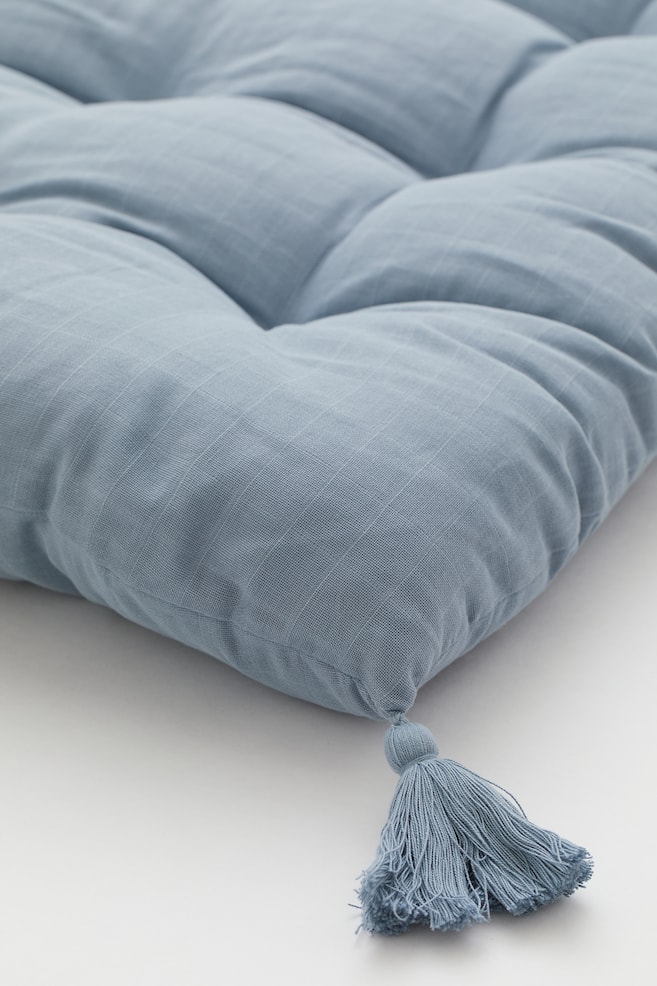 Cotton muslin seat cushion - Pigeon blue - 3