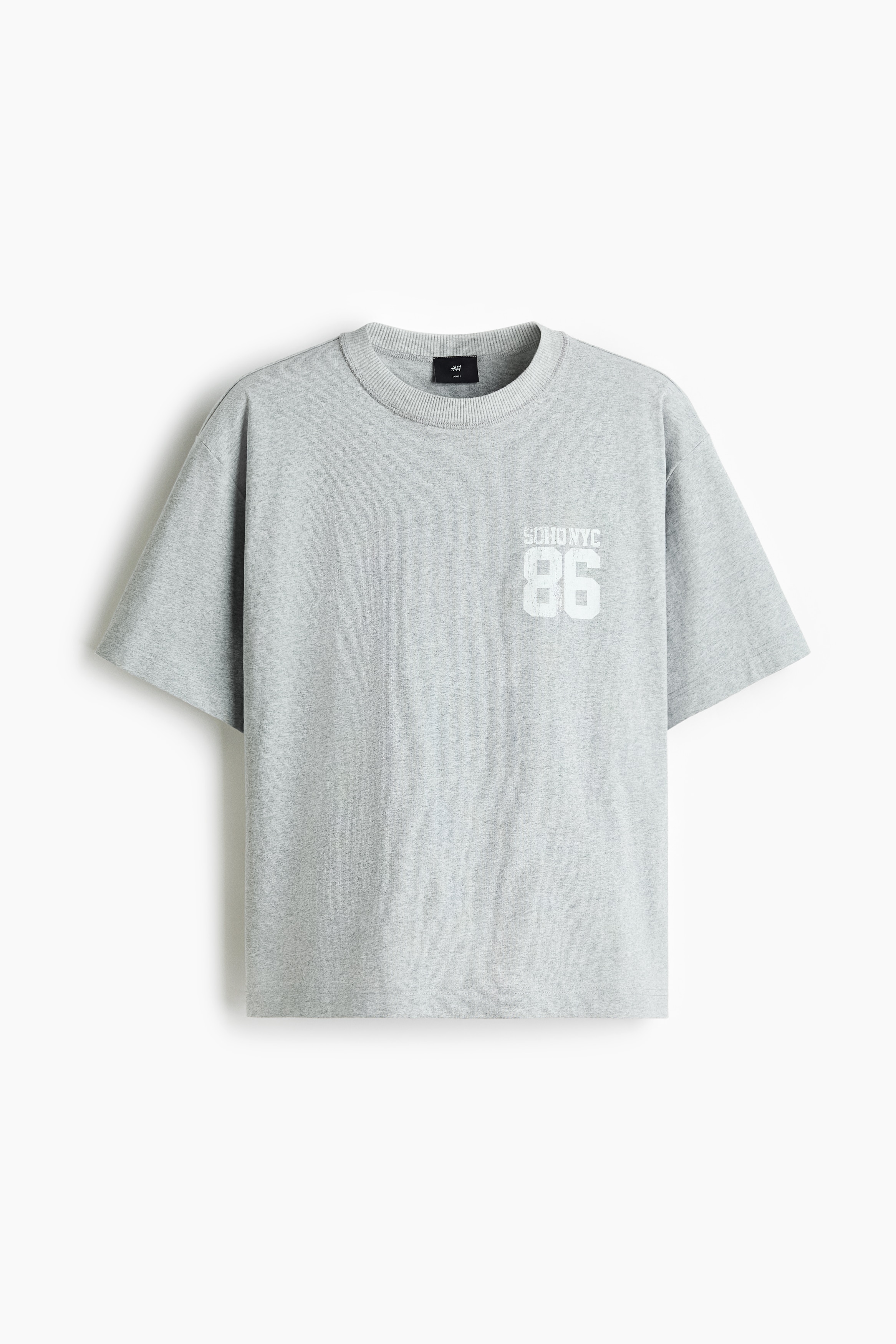 Loose Fit Printed T-shirt - Light grey marl/SoHo NYC/Black/SoHo NYC/White/SoHo Champions/Cream/Napa Valley