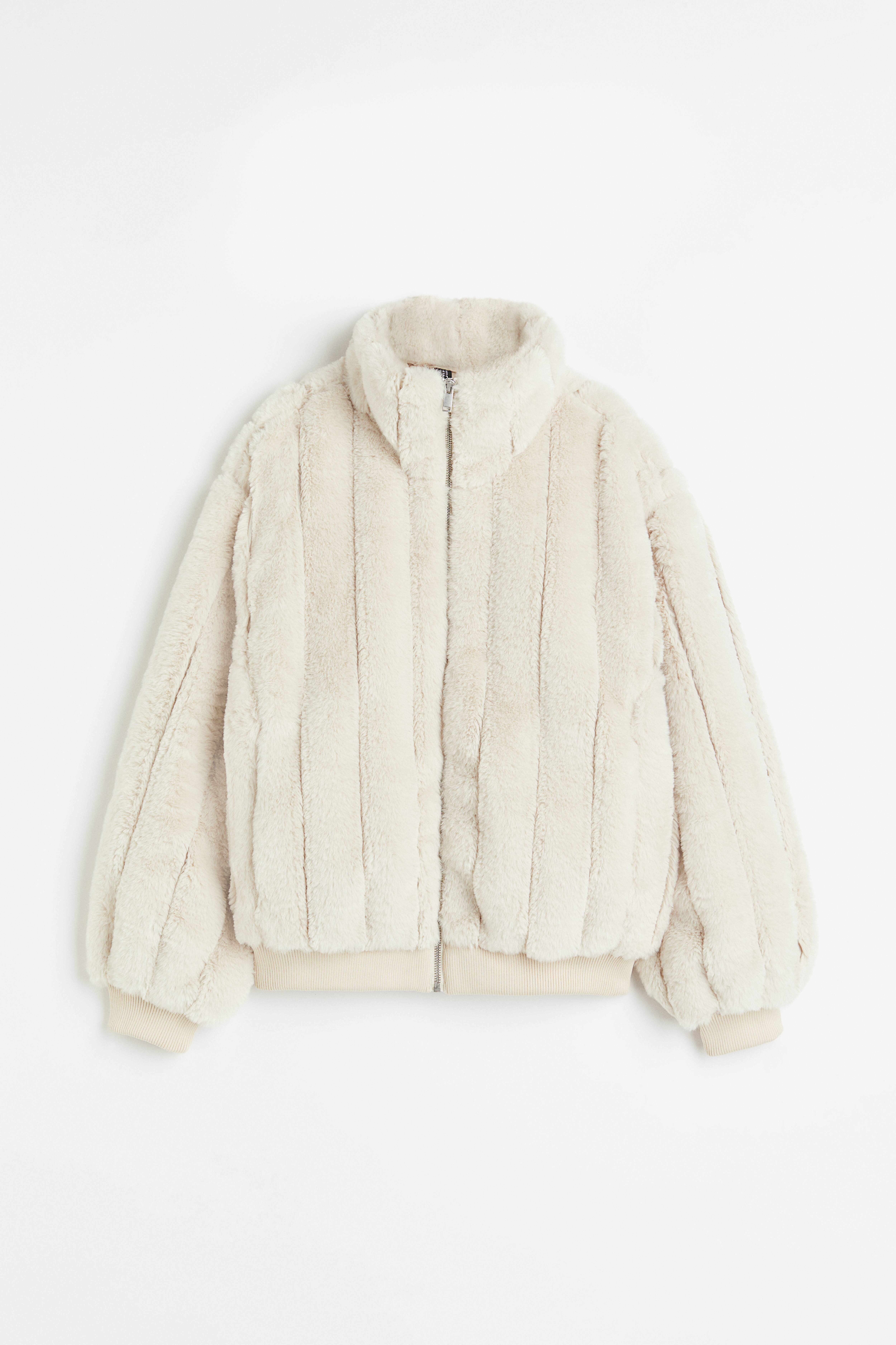 Hm white fur coat best sale