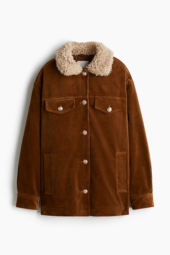 Женские куртки H&M Padded Corduroy Jacket