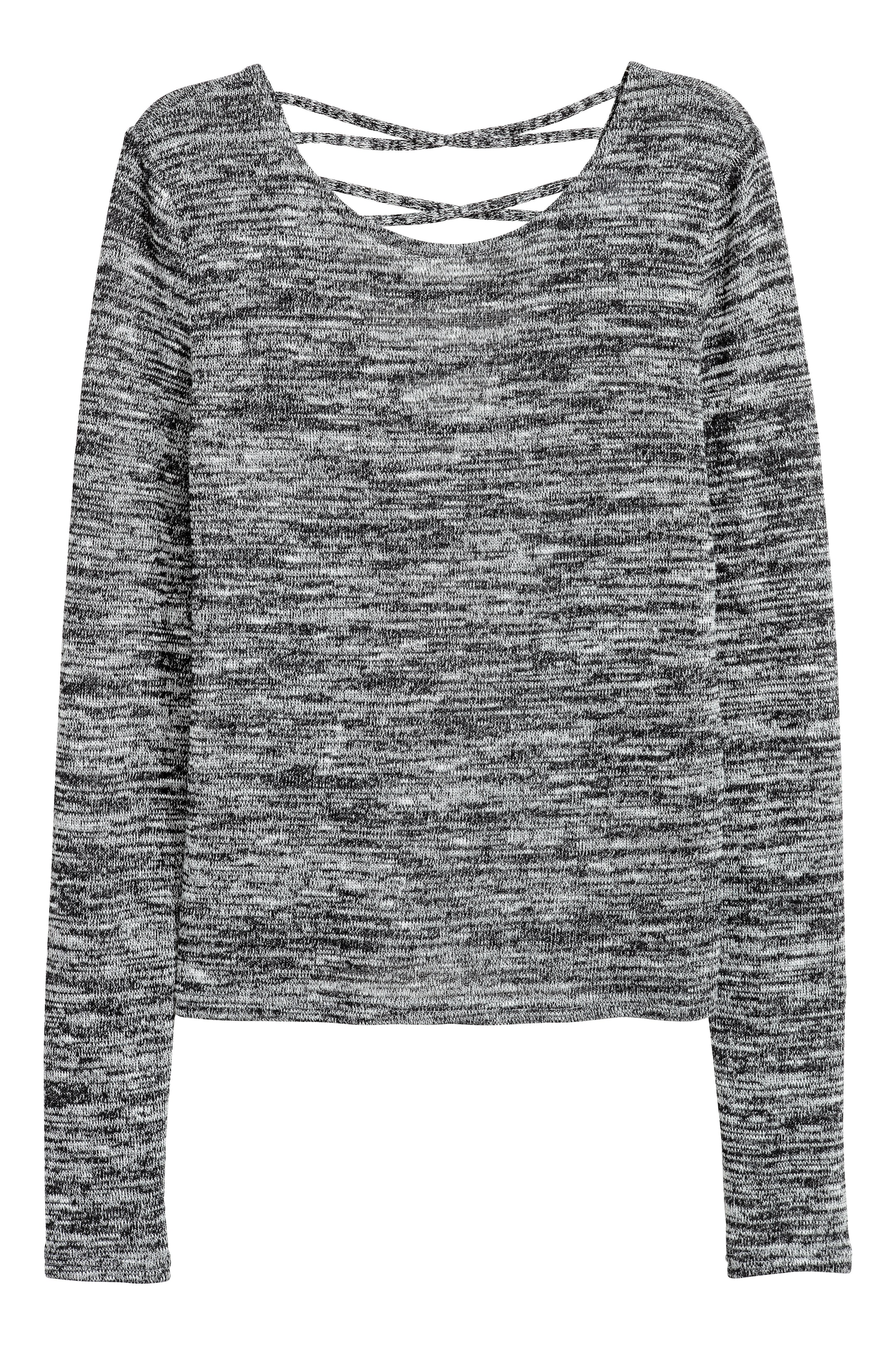View larger image: Fine-knit jumper - Black marl - Ladies | H&M GB 1