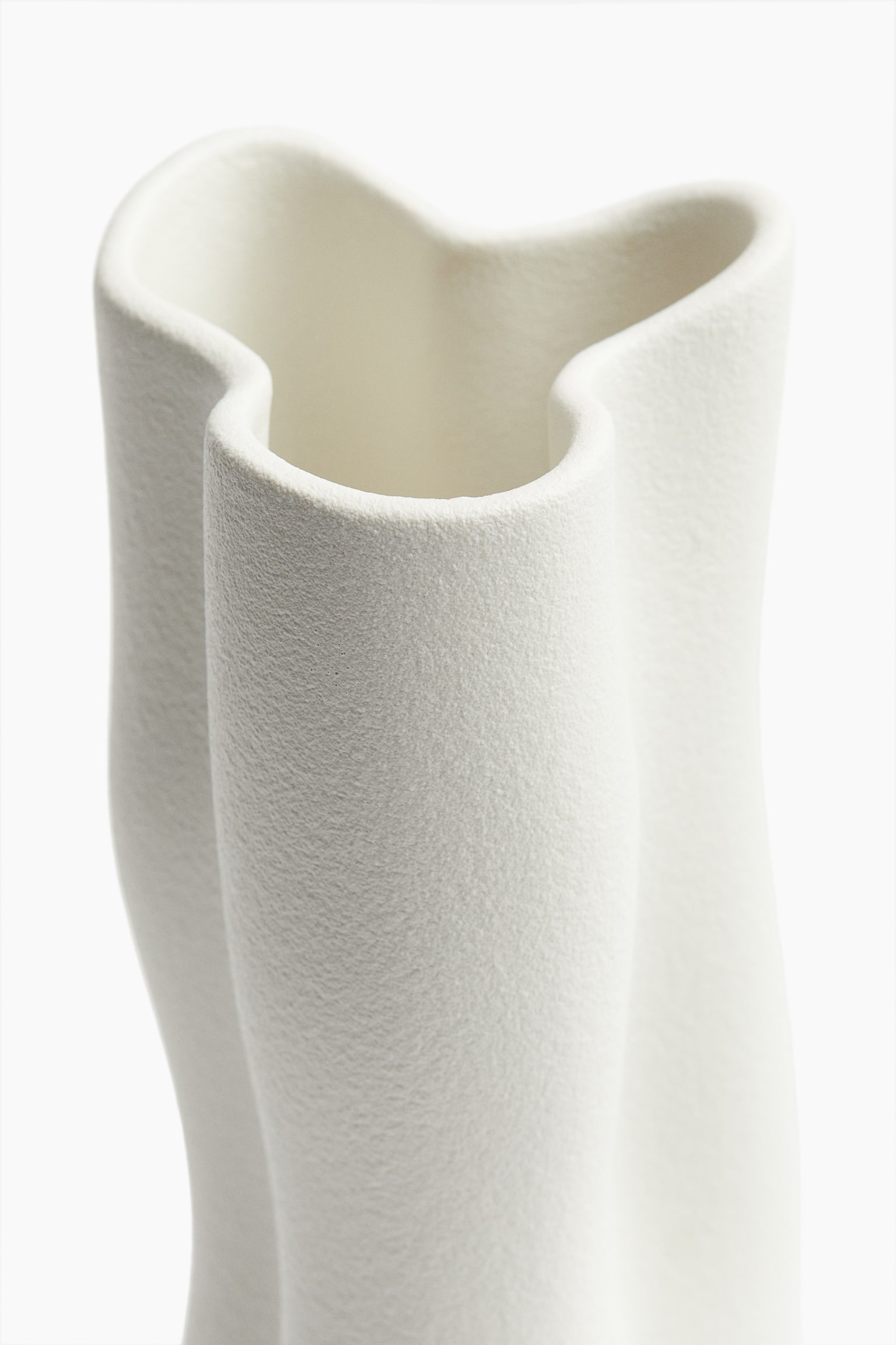 Tall stoneware vase - White/Beige - 2