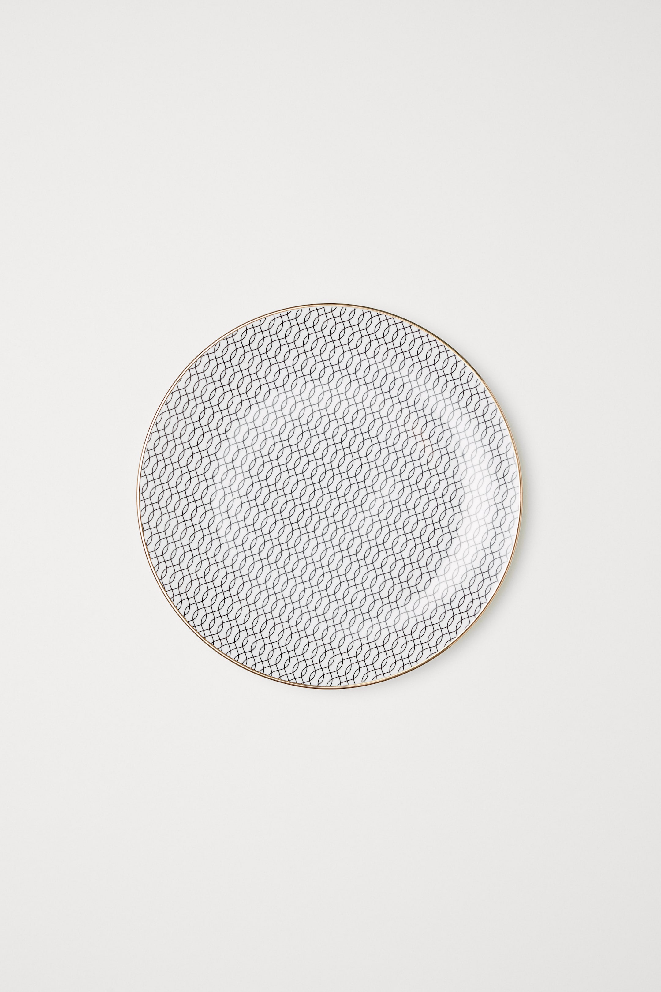 Agrandir l'image: Assiette en porcelaine - Blanc/motif noir - Home All | H&M FR 1