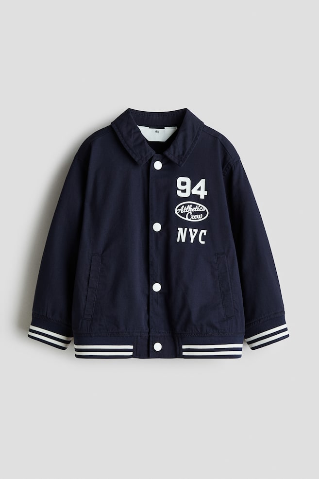 Twill Baseball Jacket - Navy blue/NYC - 1