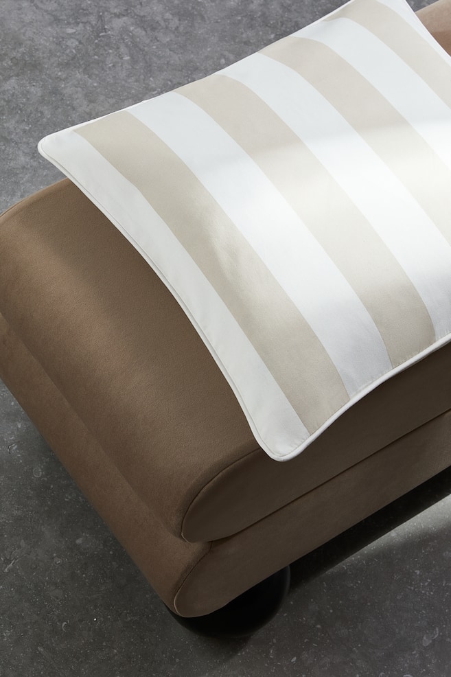 Satin cushion cover - Light beige/Natural white/Black/Striped/Navy blue/Striped - 4