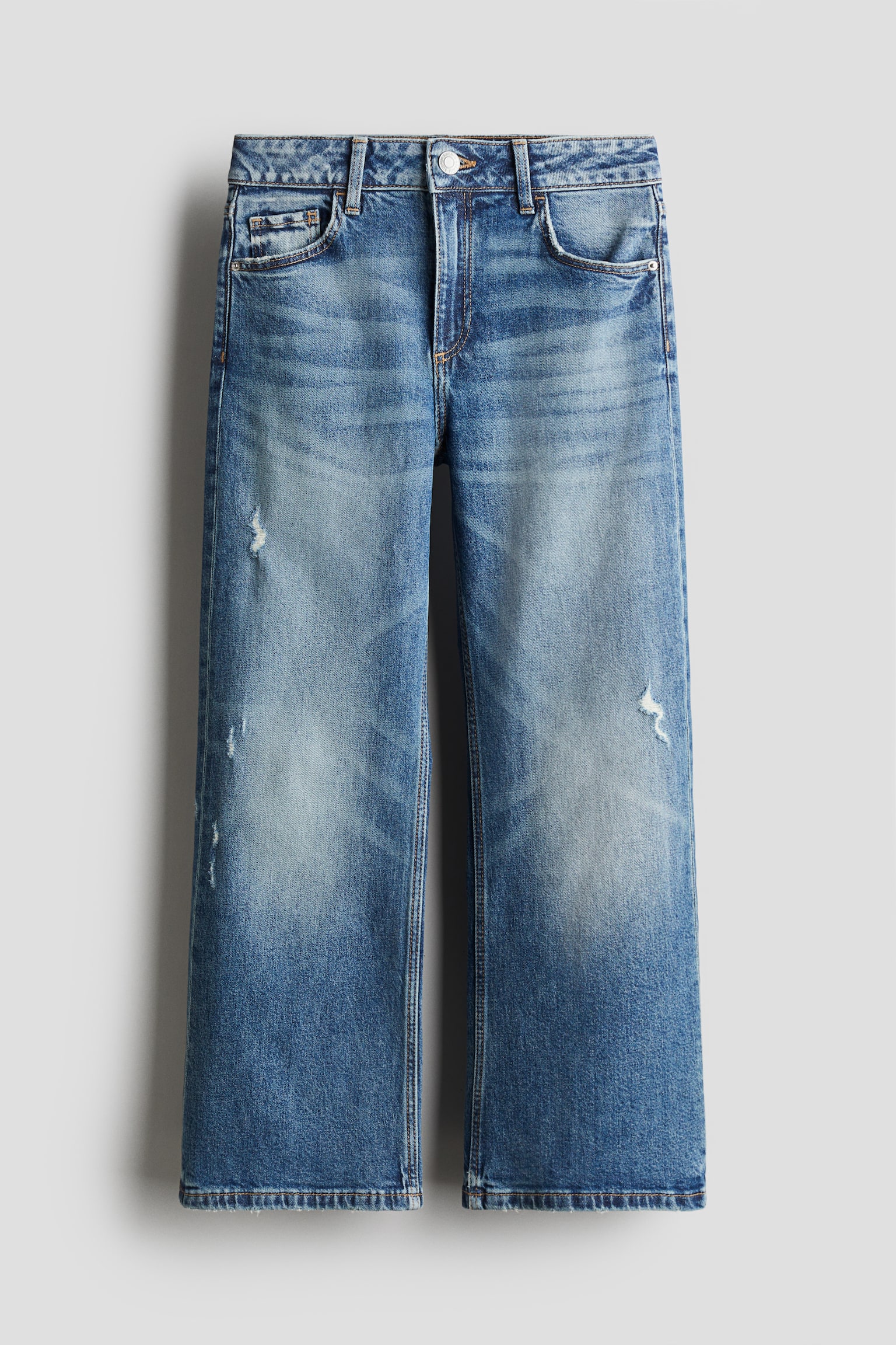 Baggy Fit Bootcut Leg Jeans - Denim blue/Light denim blue/Denim blue - 1