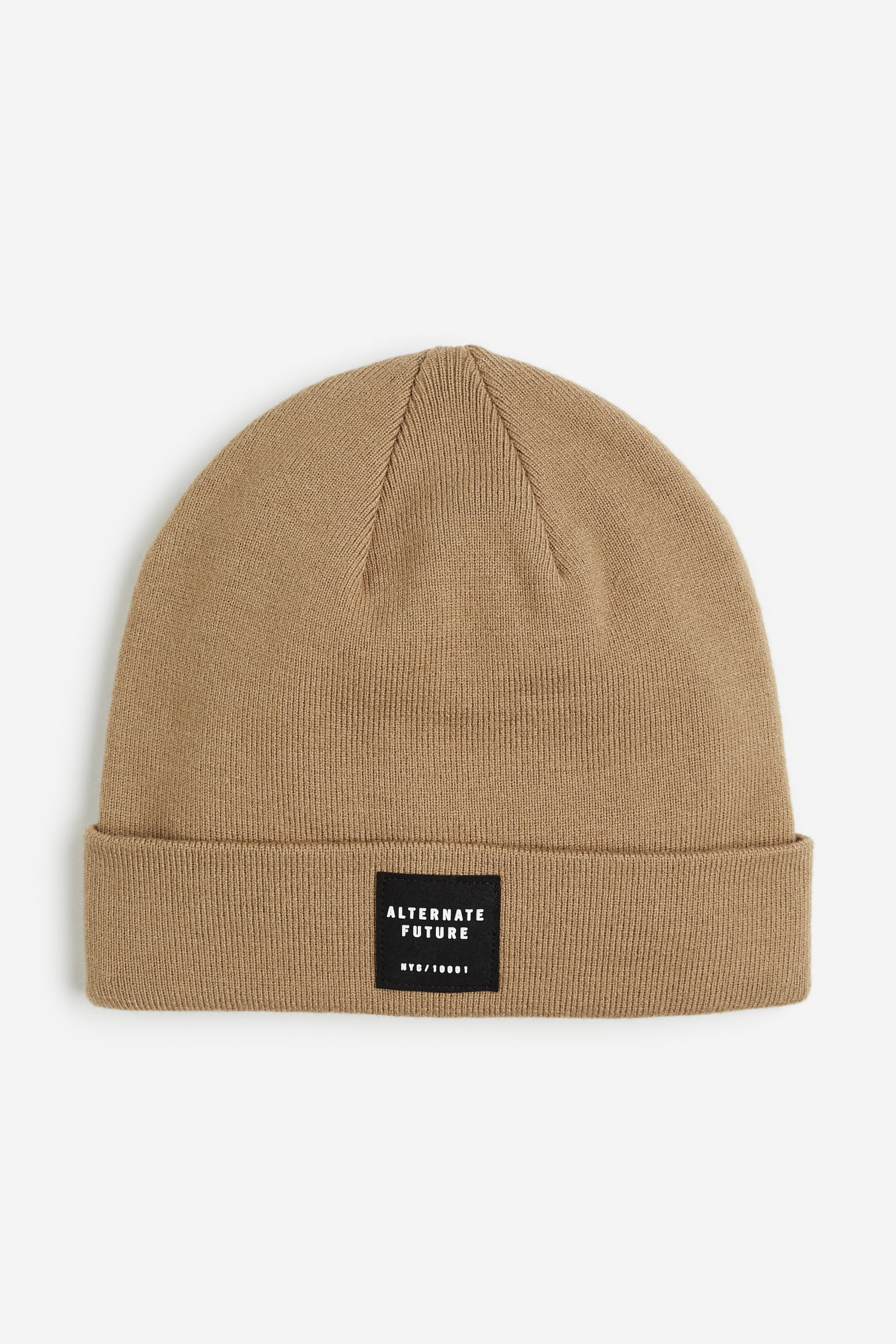 Fine-knit hat - Dark beige - 1