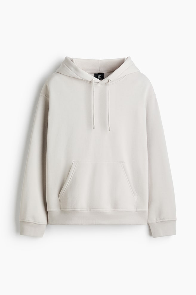 Loose Fit Hoodie - Light gray/Light gray melange/Dark gray/Black/Dark khaki green/Beige/Dark teal/White/Light beige/Pistachio green - 1
