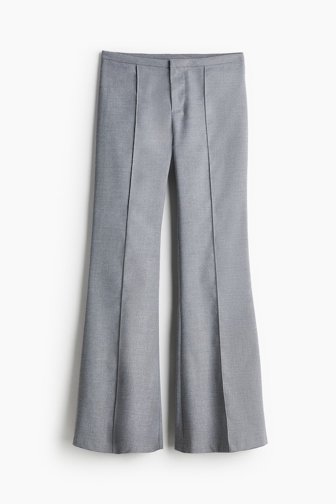 Flared tailored trousers - Grey marl - 1