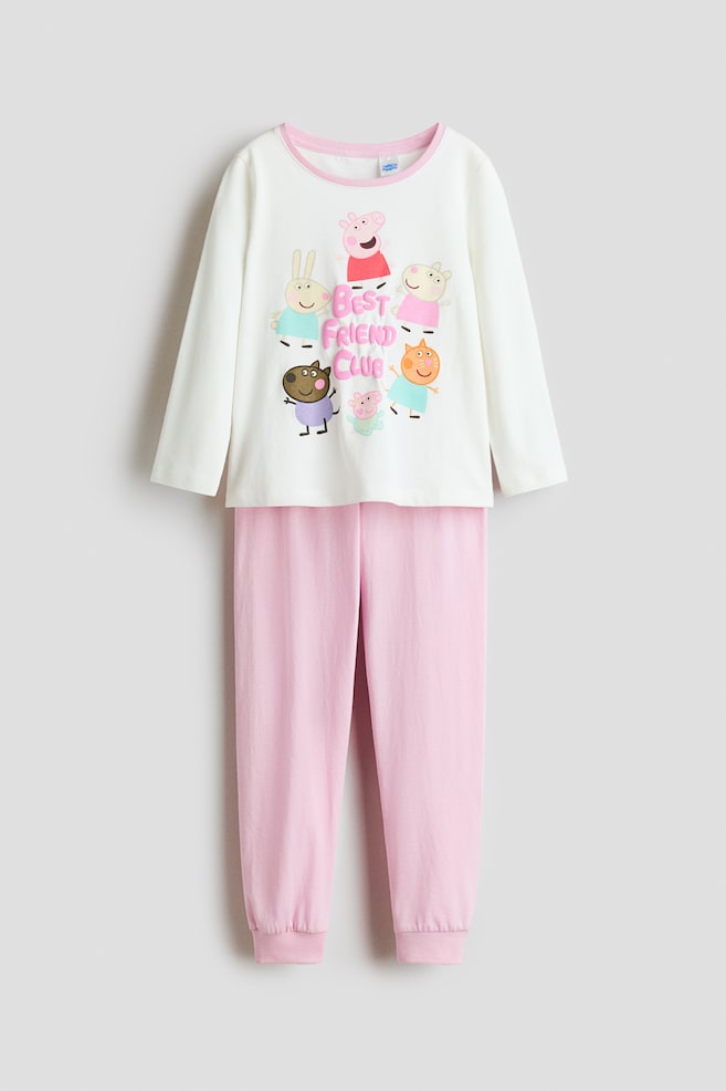 Jersey pyjamas - Pink/Peppa Pig/Light pink/Squishmallows/Light pink/My Melody/Light pink/Hello Kitty/Pink/Bluey/Light blue/Frozen/Cream/Hello Kitty/Cream/Disney Princesses - 1