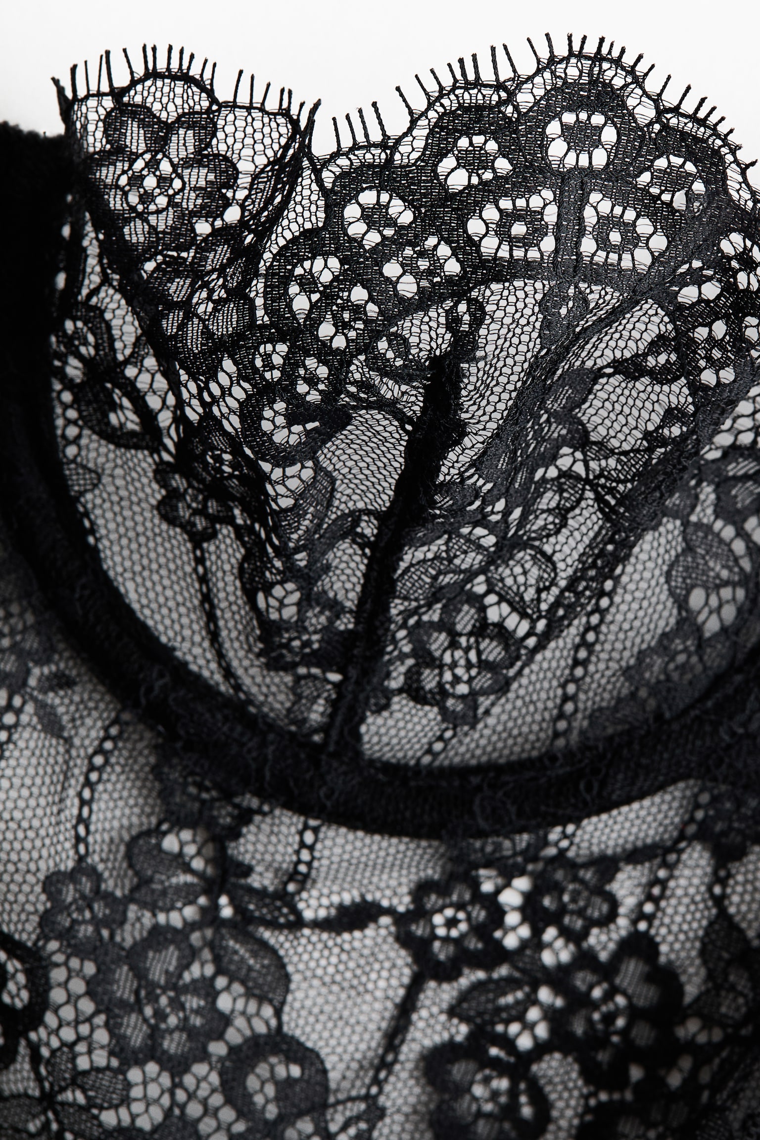 Dantel Büstiyer - Siyah/Açık pembe - 4