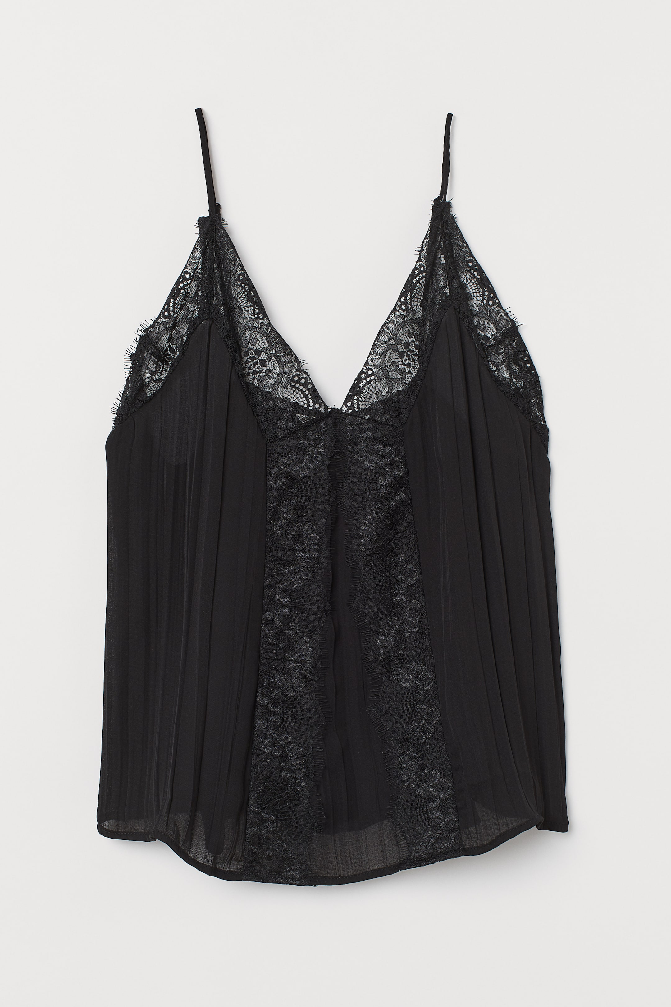 View larger image: Camisole Top with Lace - Black - Ladies | H&M US 1