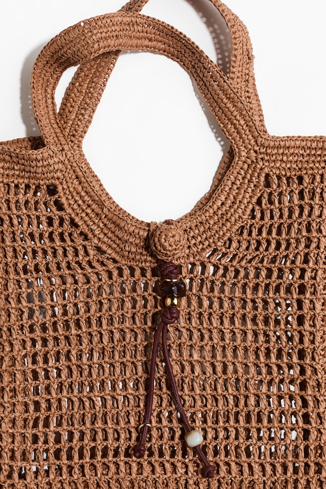 Straw Tote Bag - Dark beige/Beige - 3