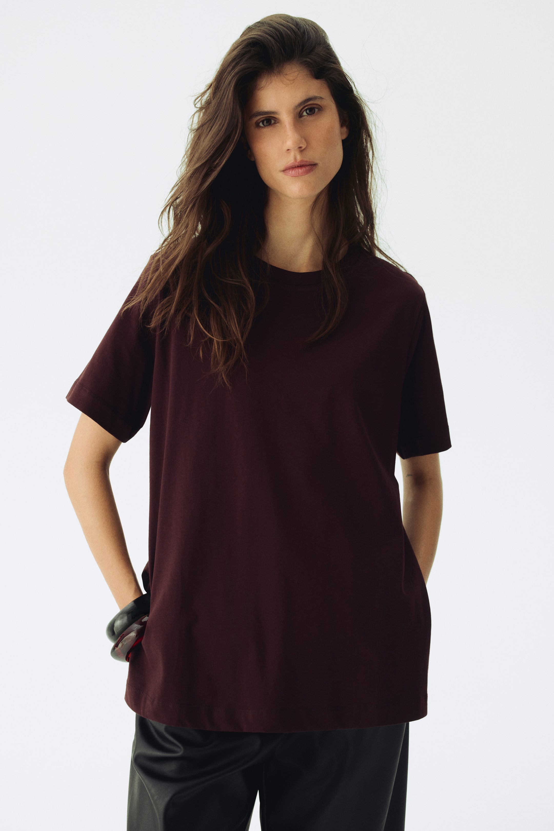 Büyük resmi görüntüle: MAMA Before & After 2’li Emzirme Üstü - Bordo/Açık bej - KADIN | H&M TR 1