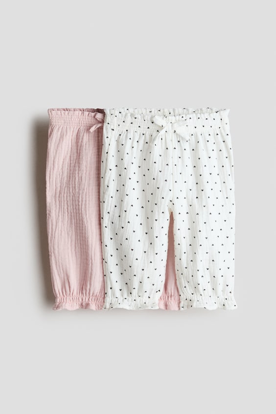 Детские джинсы H&M 2-Pack Cotton Muslin Pants