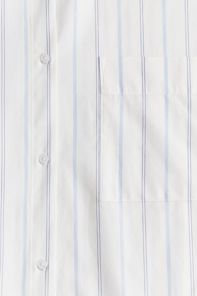 Piżama z koszulą i spodniami - Biały/Niebieskie paski/Jasnoróżowy/Paski/Jasnoniebieski/Białe paski/Jasnoniebieski/Paski - 4