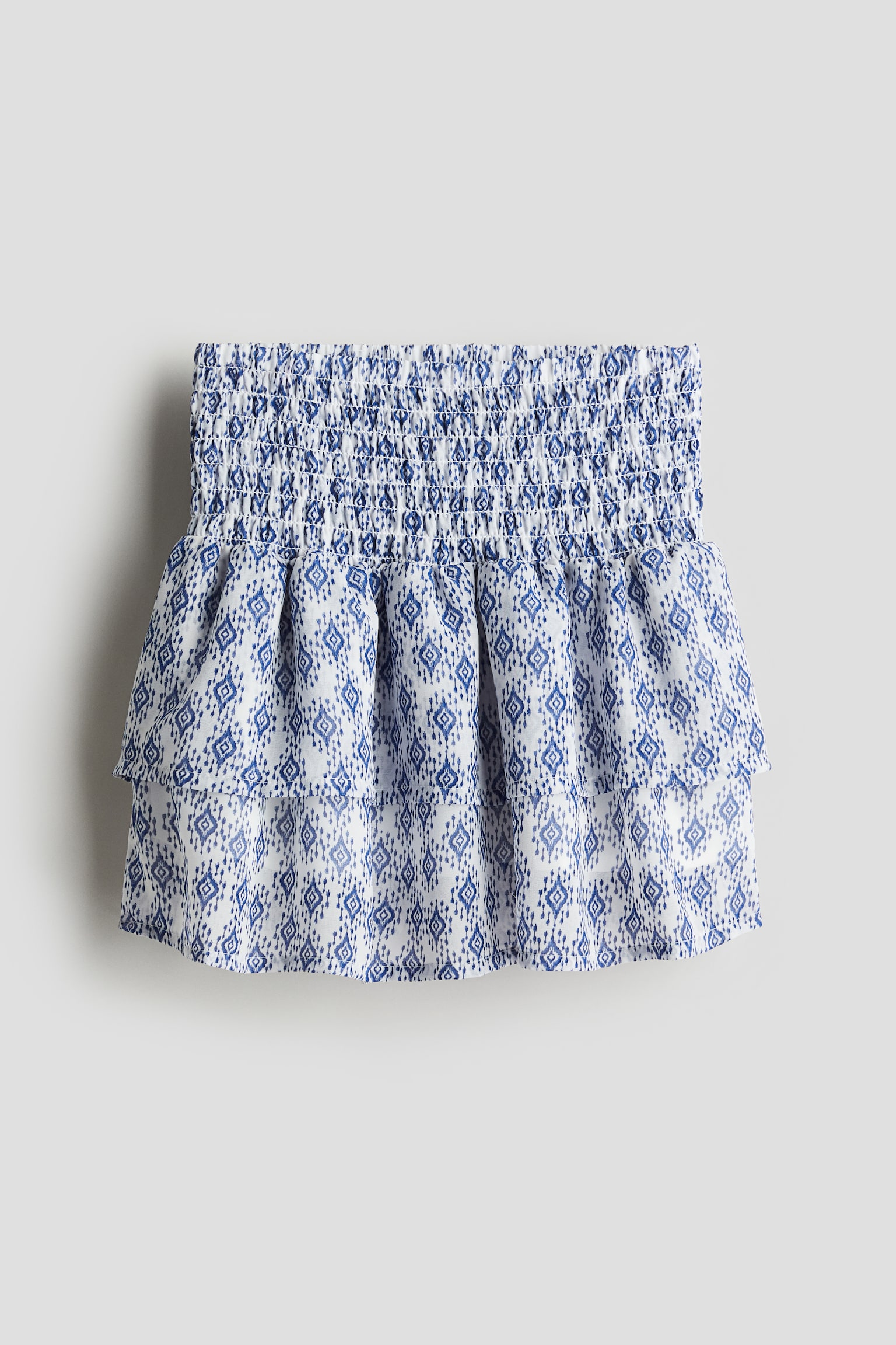 Tiered skirt - Blue/Patterned/White/Red/Floral - 1