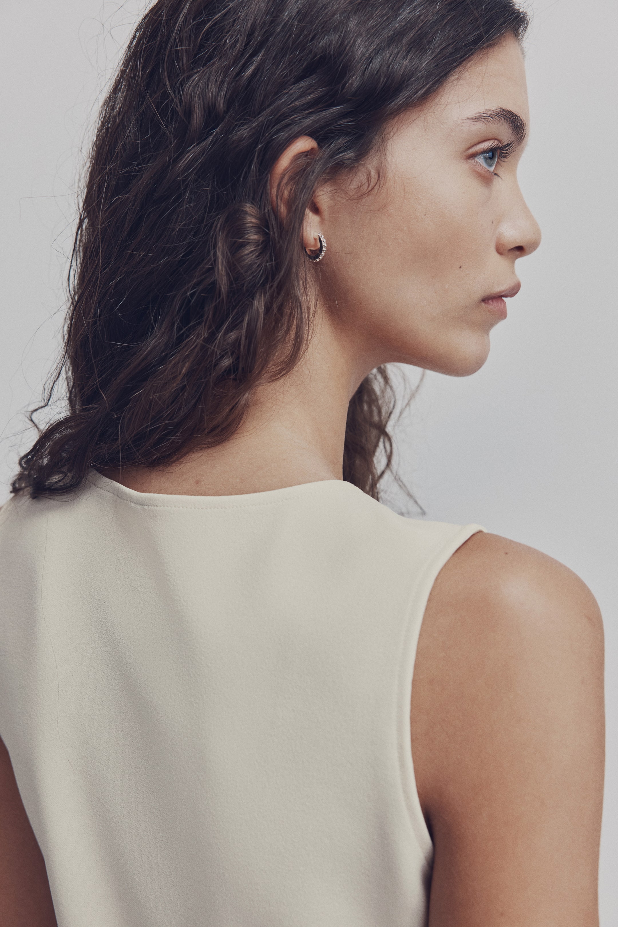 Xem ảnh lớn hơn: Áo gi-lê Ponte di Roma - Màu kem - Ladies | H&M VN 4