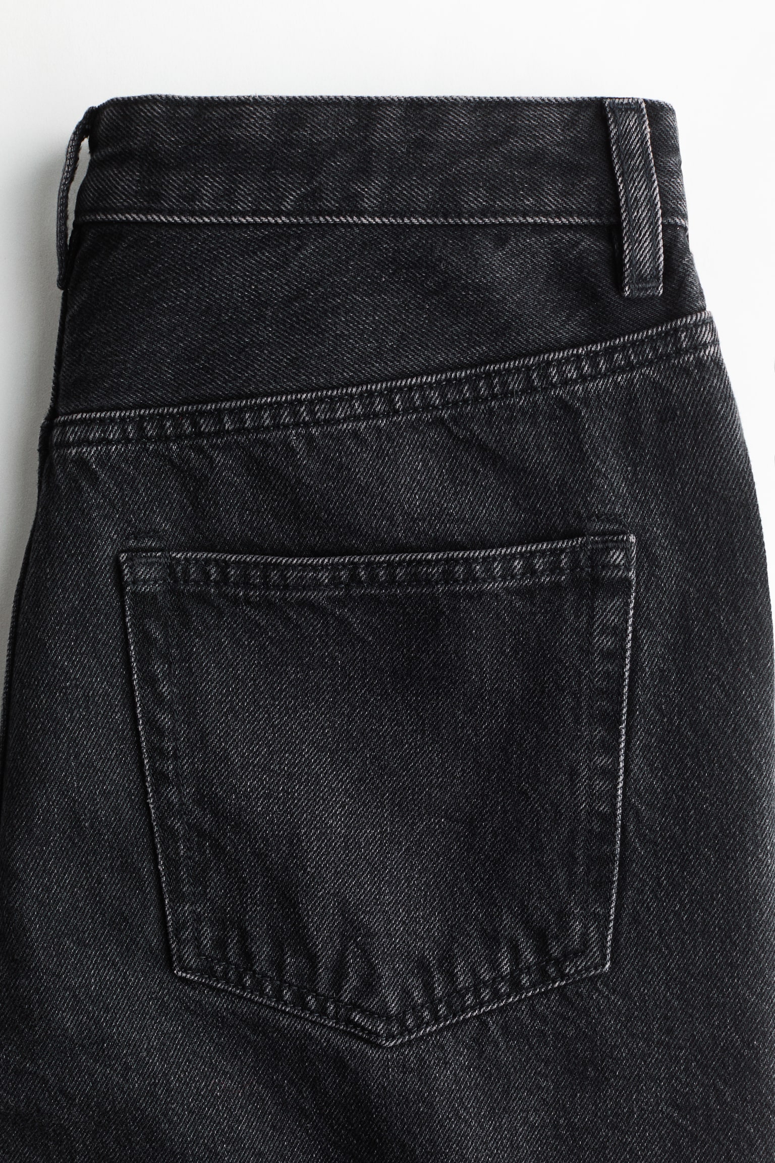 Женские джинсы H&M Straight-Leg, цвет: Чёрный — фото 7