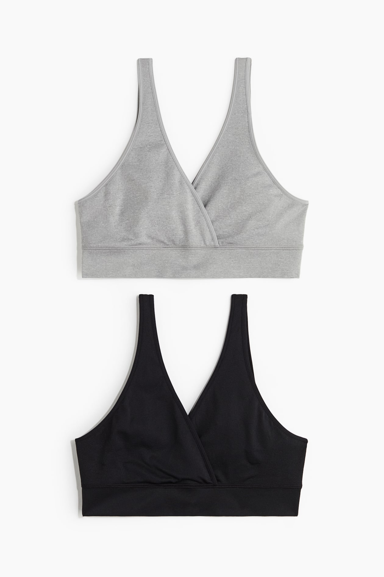 - MAMA Lot de 2 soutiens-gorge d'allaitement - Gris chin?�/noir - FEMME | H&M FR