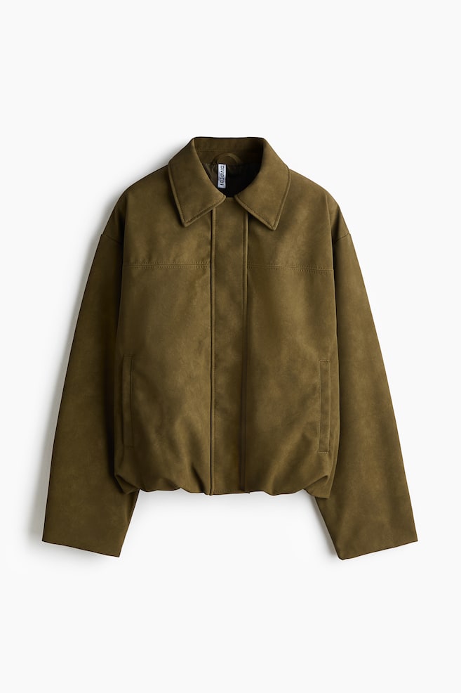 Cazadora bomber con cuello - Verde aceituna/Gris claro/Raya diplomática/Gris/Beige claro/Cuadros - 1
