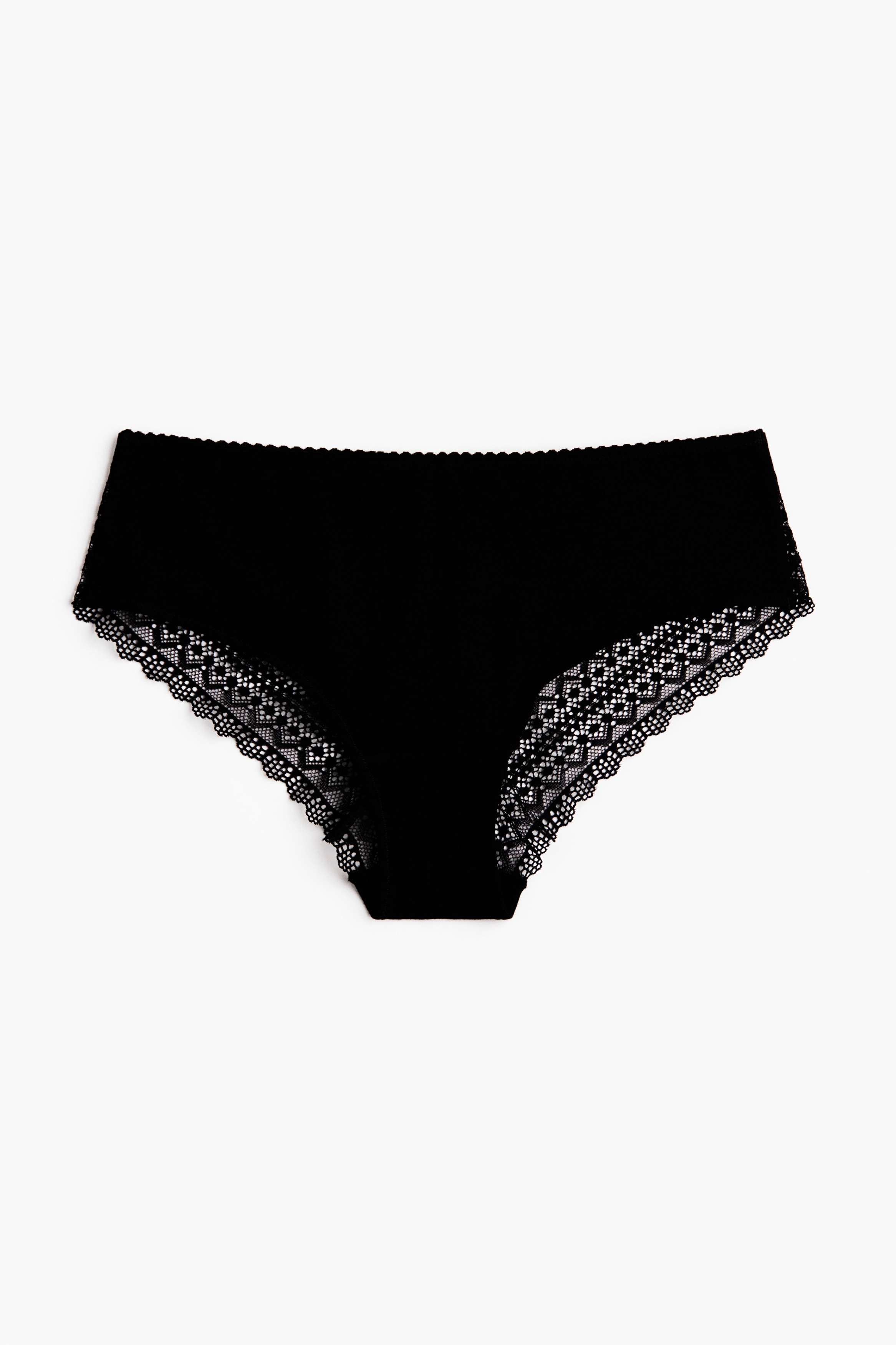 3-pack cotton and lace hipster briefs