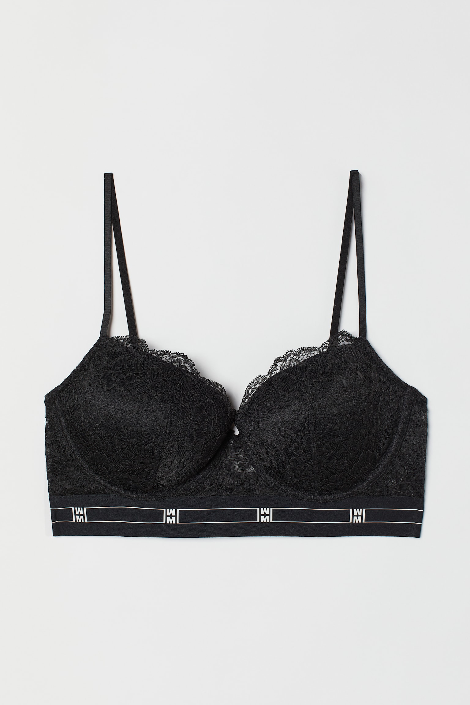 Bralet grudnjak sa čipkom - Crna