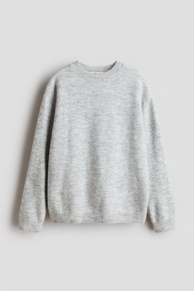 Pullover Loose Fit - Grigio chiaro mélange/Blu/Bianco/Beige chiaro - 1