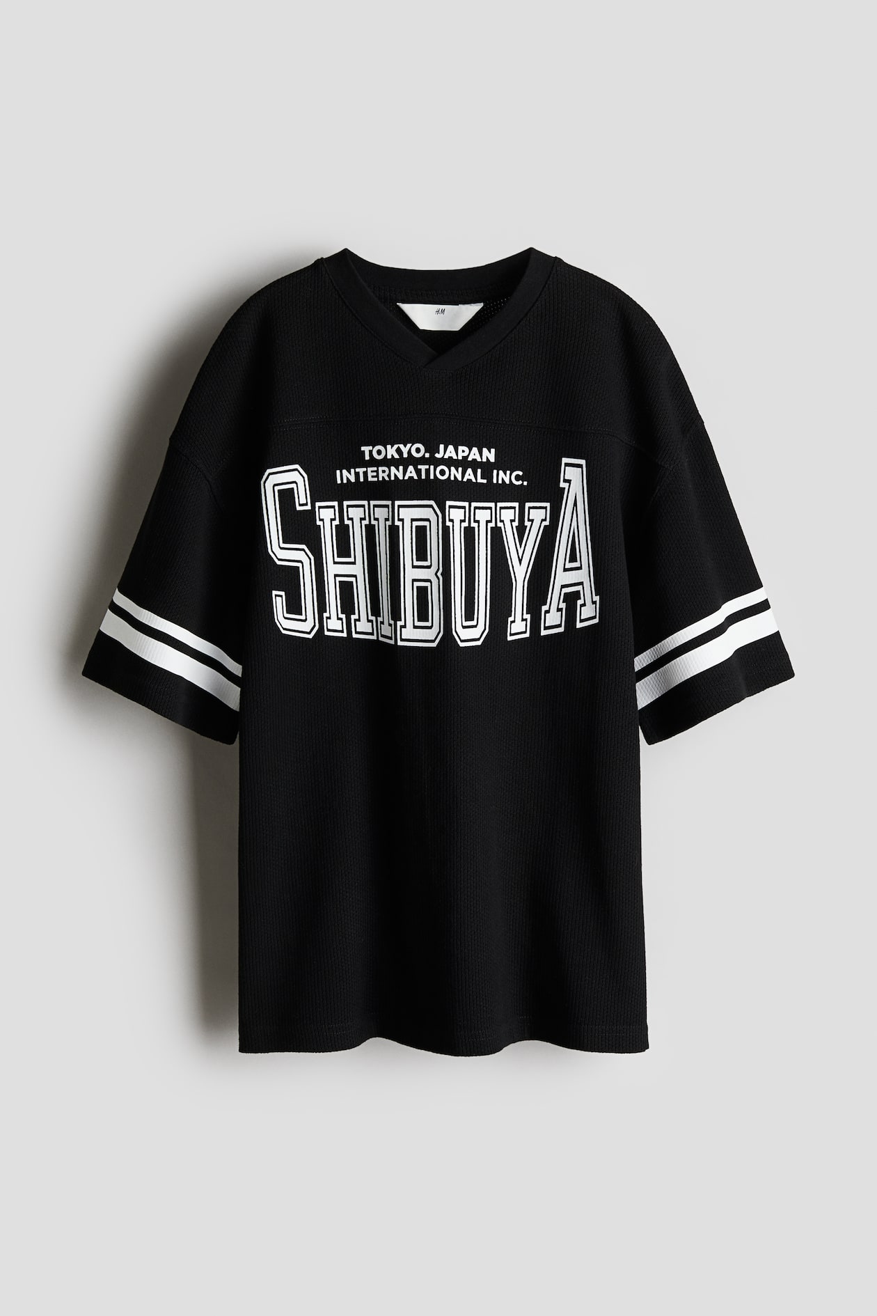 ルーズフィット ホッケーシャツ - ブラック／渋谷 - Kids | H&M JP