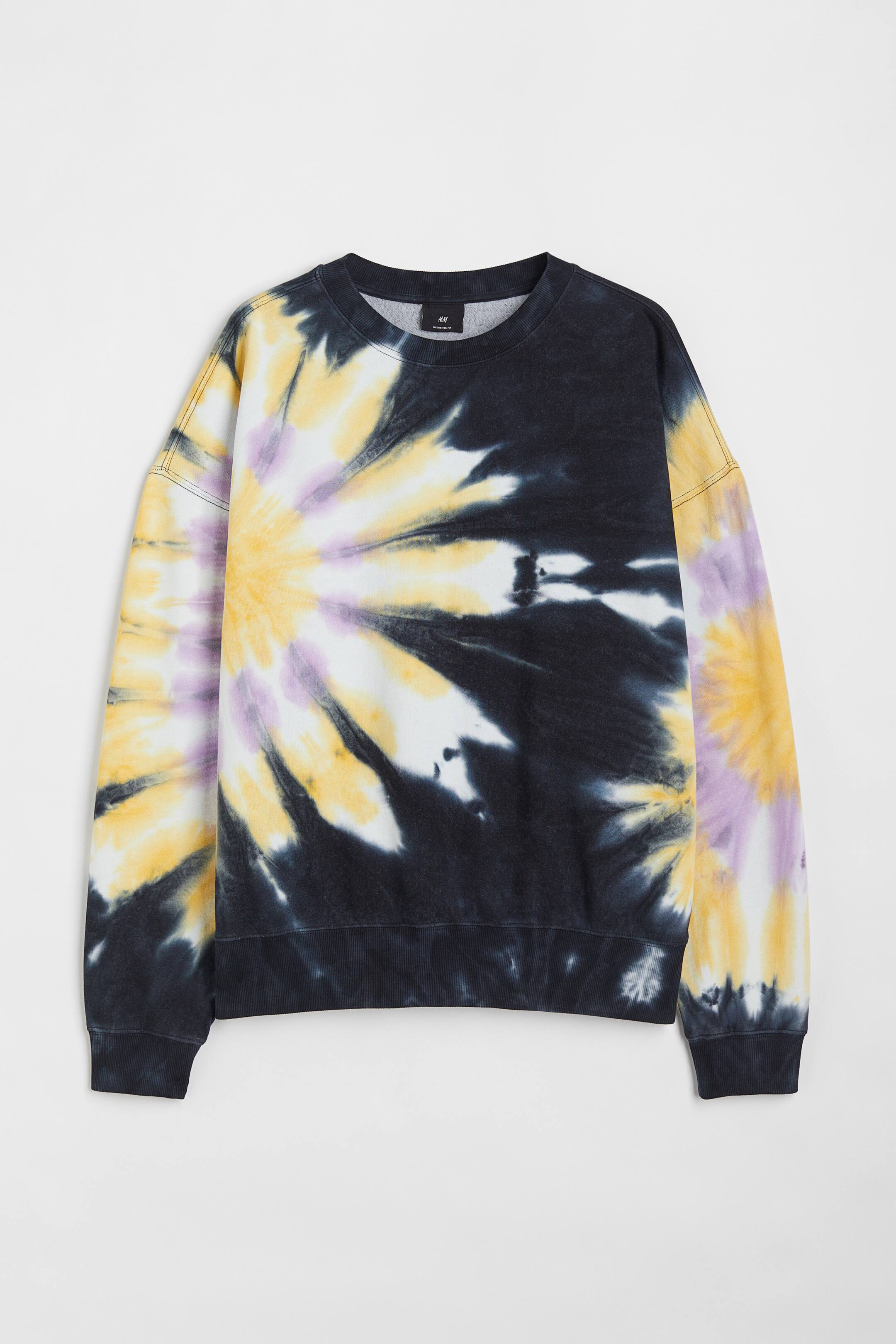 View larger image: Relaxed Fit Printed sweatshirt - Black/Patterned - Men | H&M 1