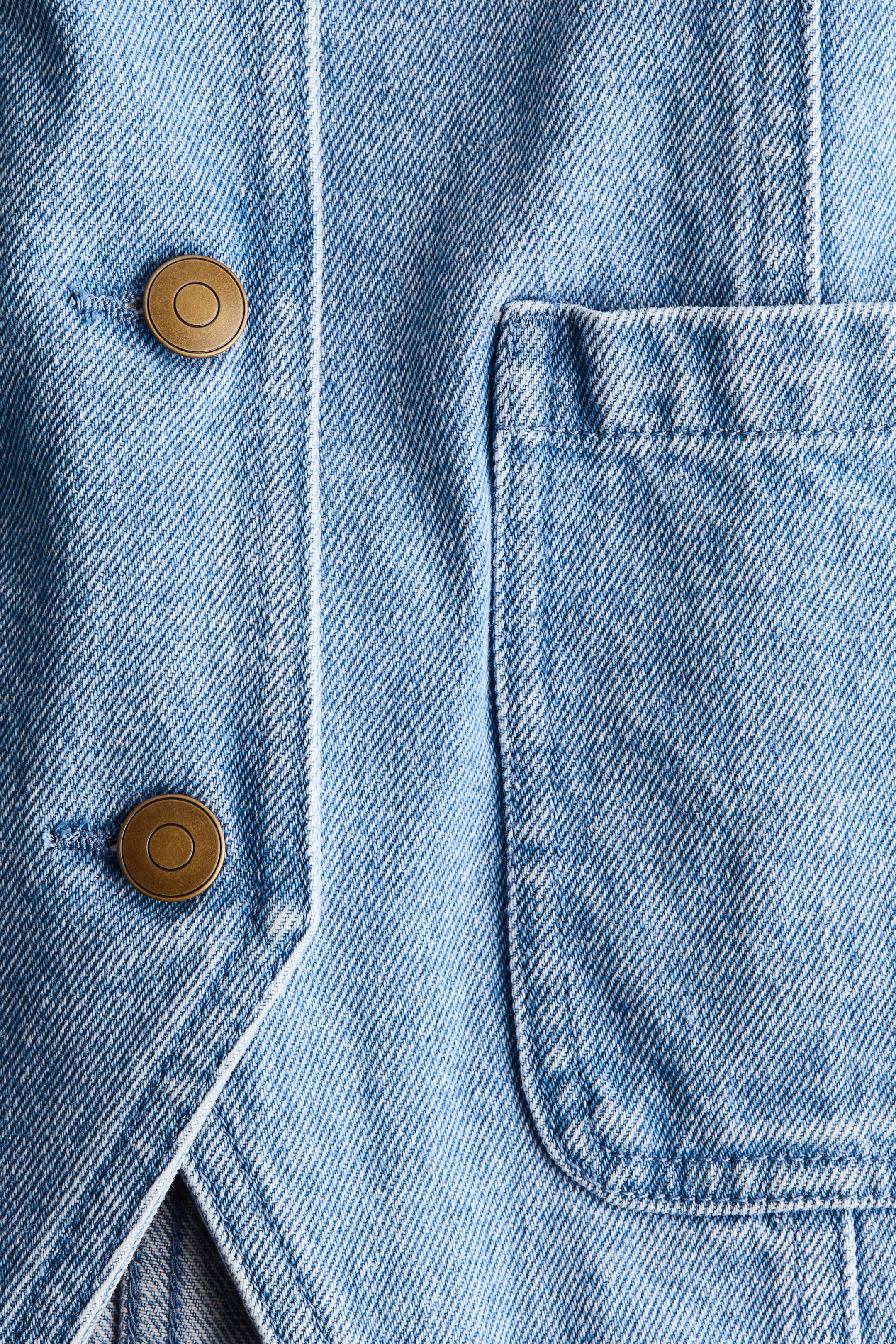 Xem ảnh lớn hơn: Áo gi-lê denim - Màu xanh denim nhạt - Ladies | H&M VN 4