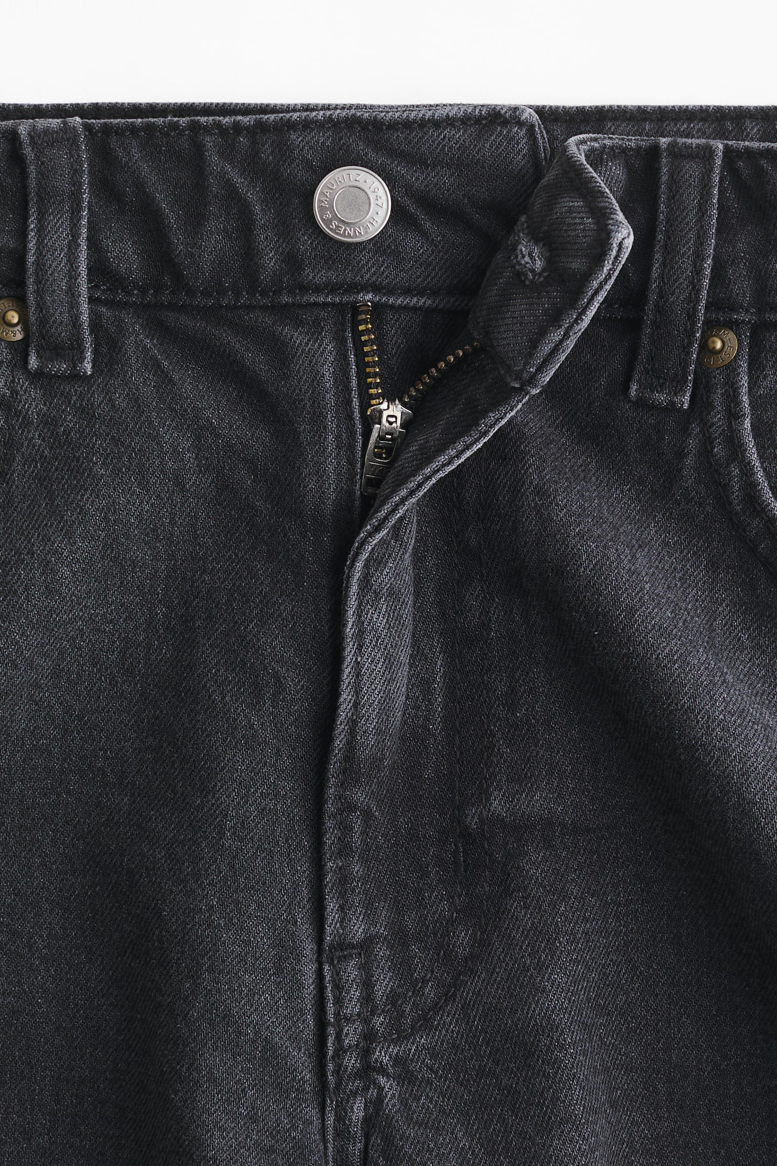Shorts de talle alto en denim - 4
