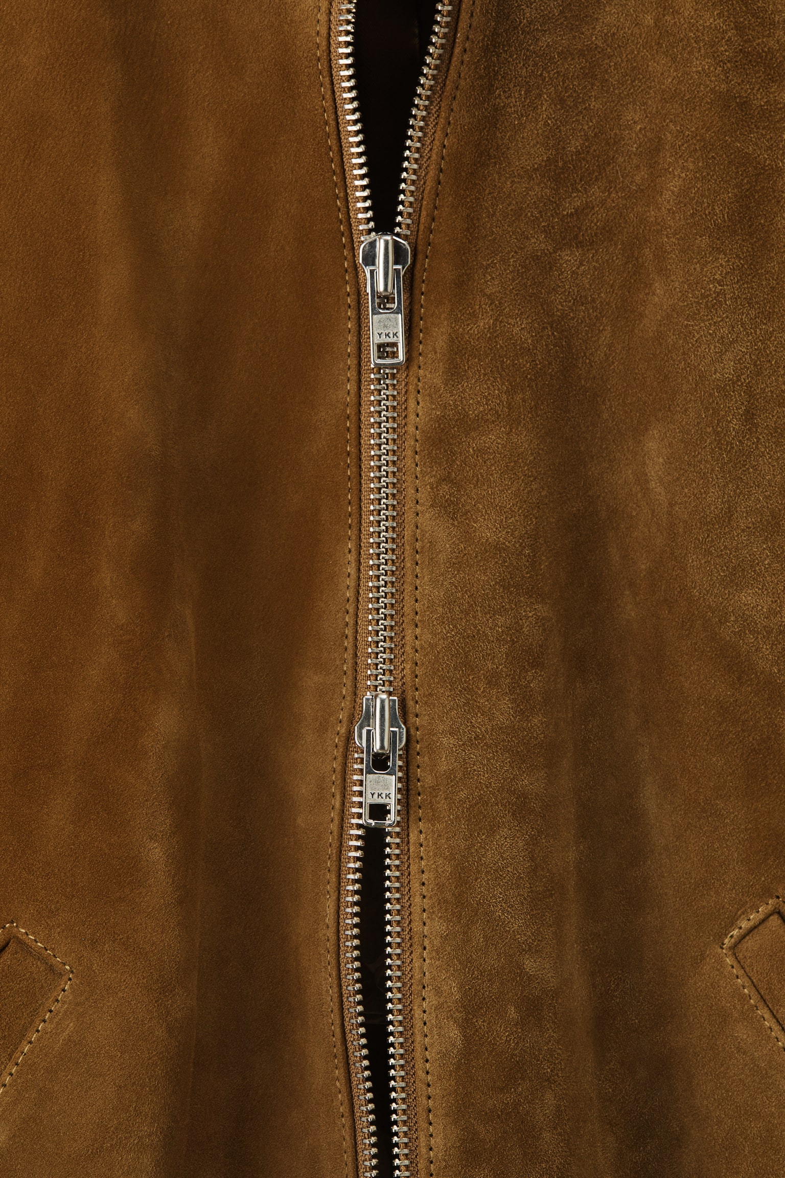 Chamarra de gamuza - Café claro - 4