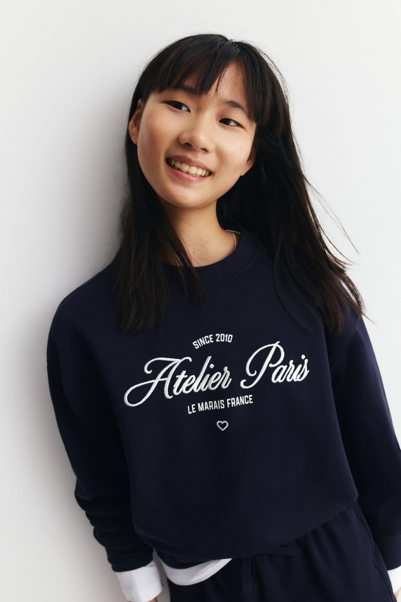 2-piece sweatshirt set - Navy blue/Cream/Teddy bear/Light pink/Hamptons - 5