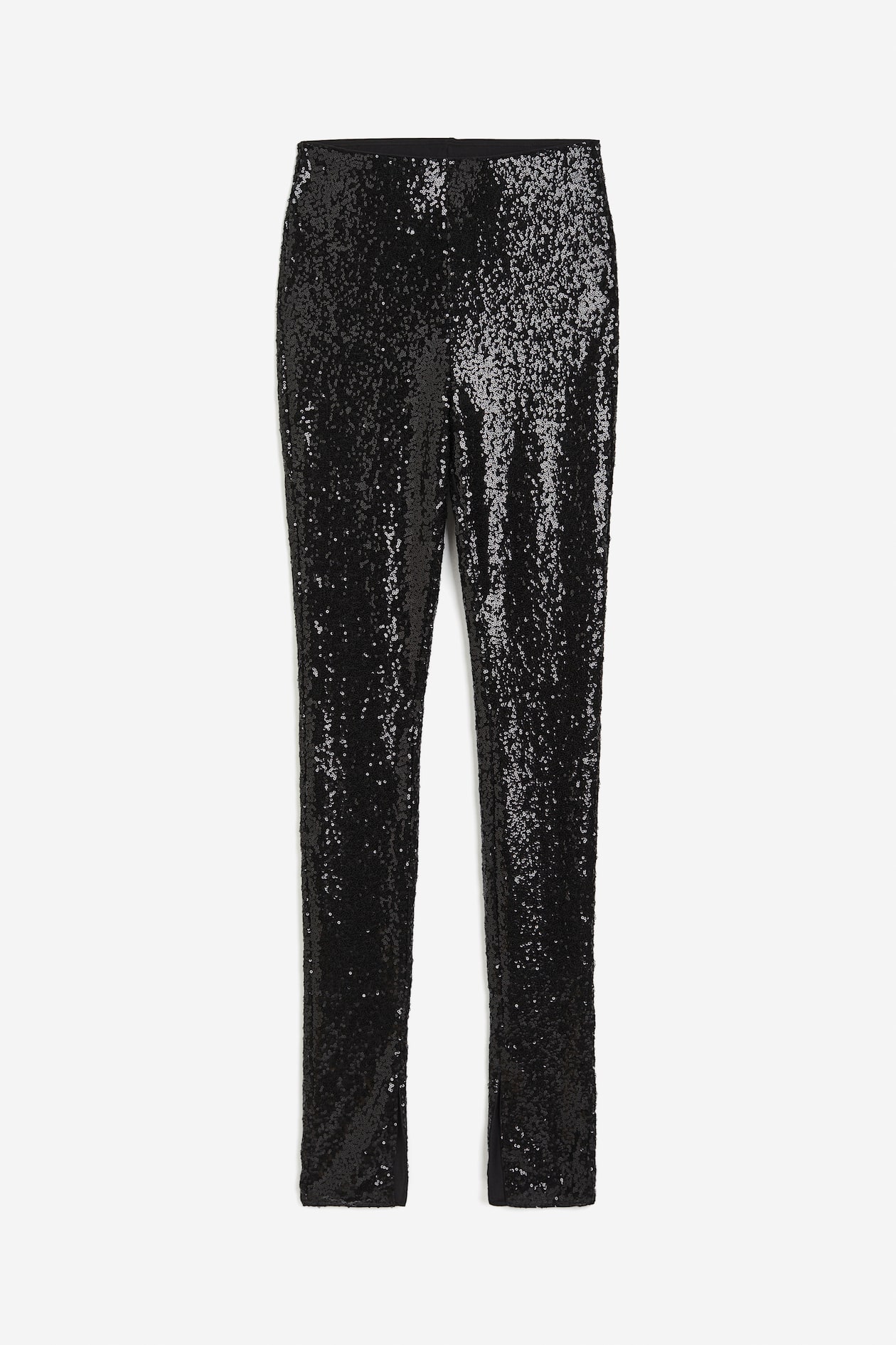 Sequin Leggings Legging Pants Plus Size Silver Pants Women's Black