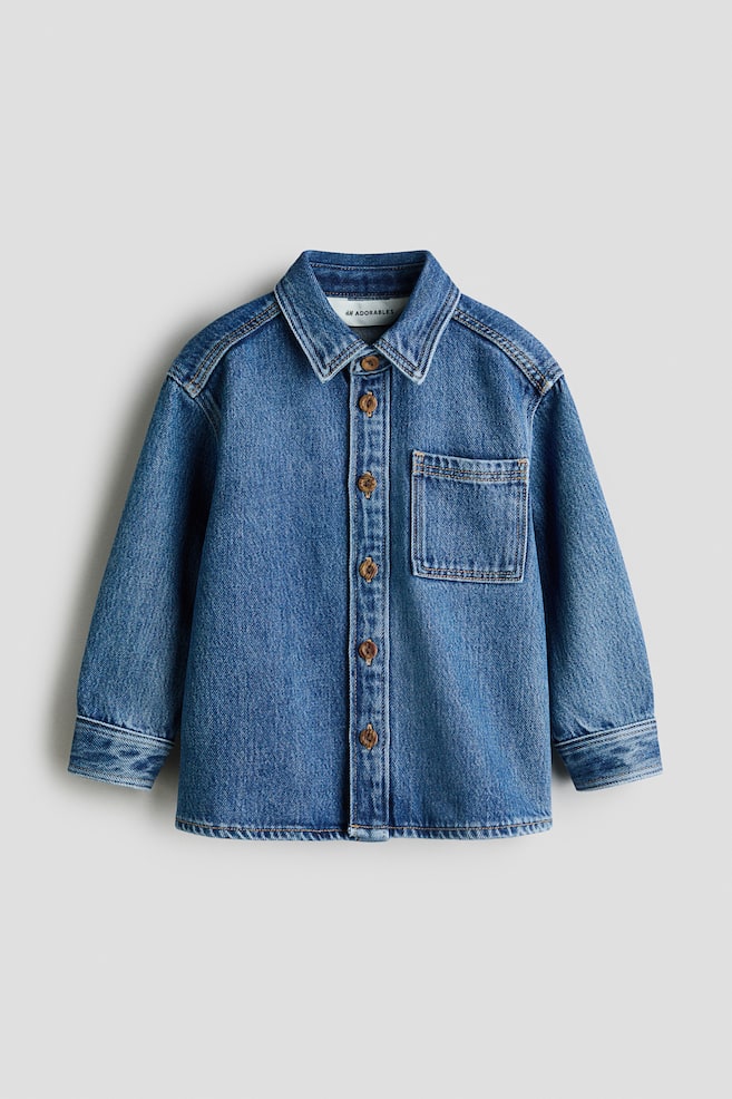 Overshirt aus Denim - Denimblau/Dunkles Denimblau - 1