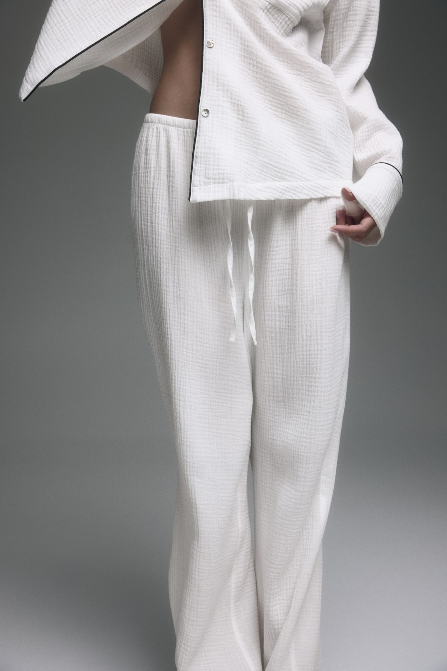 Cotton muslin pyjamas - White - 7