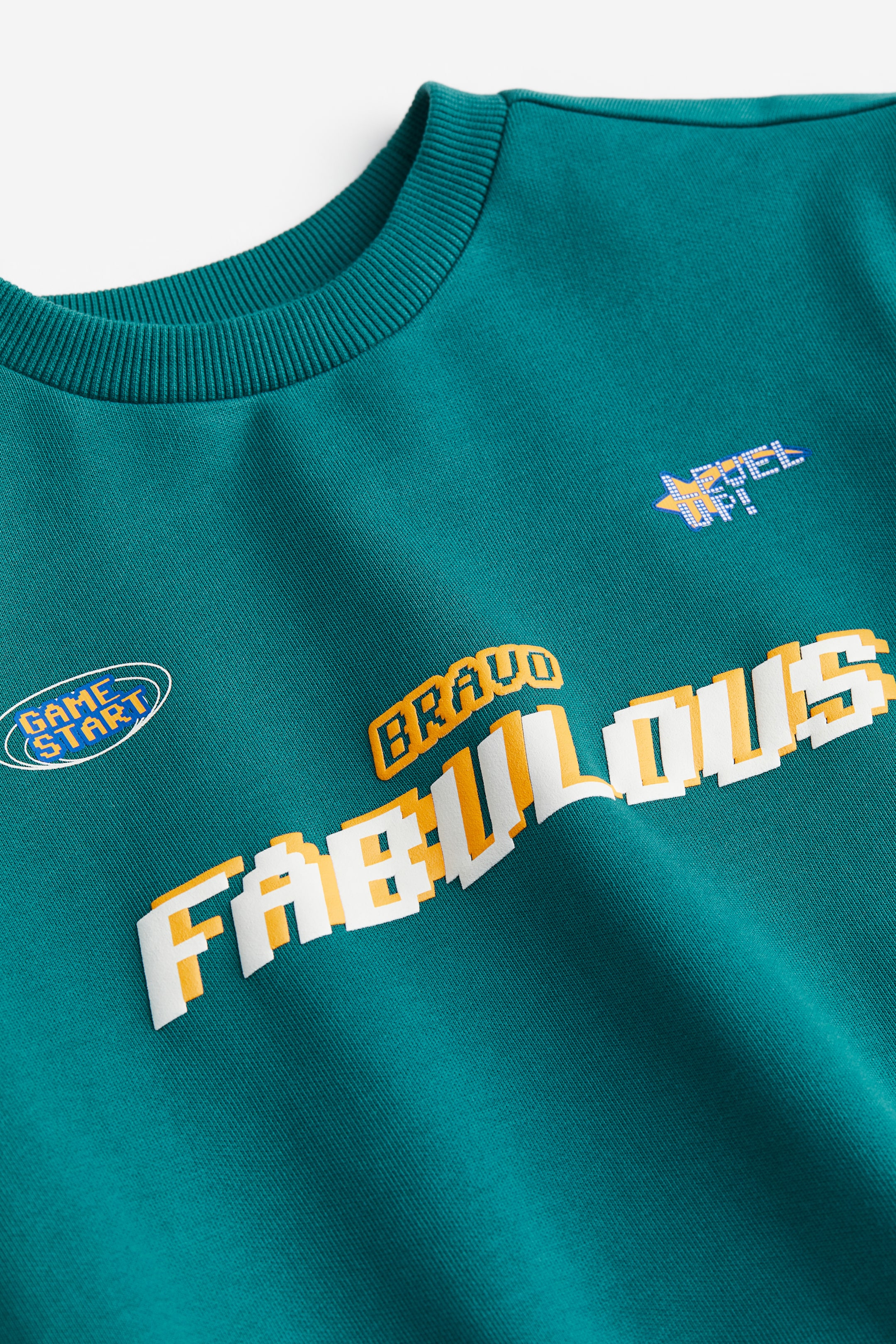 이미지 확대 보기: 디자인 스웨트셔츠 - 다크 그린/Fabulous - Kids | H&M KR 2