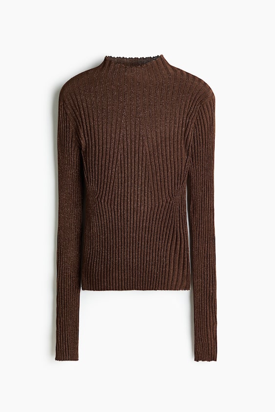 Женские топы H&M Glittery Mock Turtleneck Top