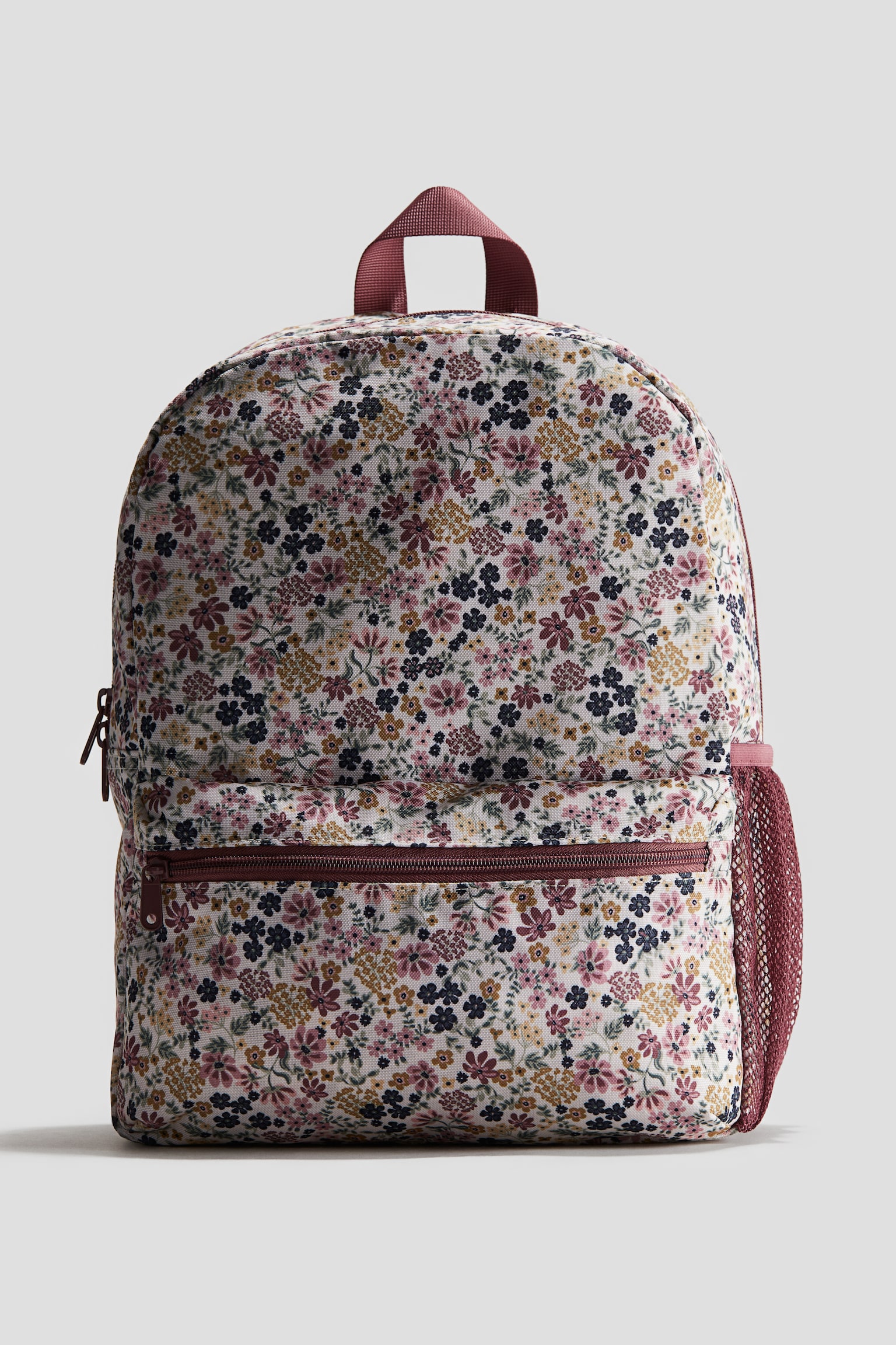 Patterned backpack - White/Floral/Dark green/Dinosaurs/Light pink/Leopard print - 1