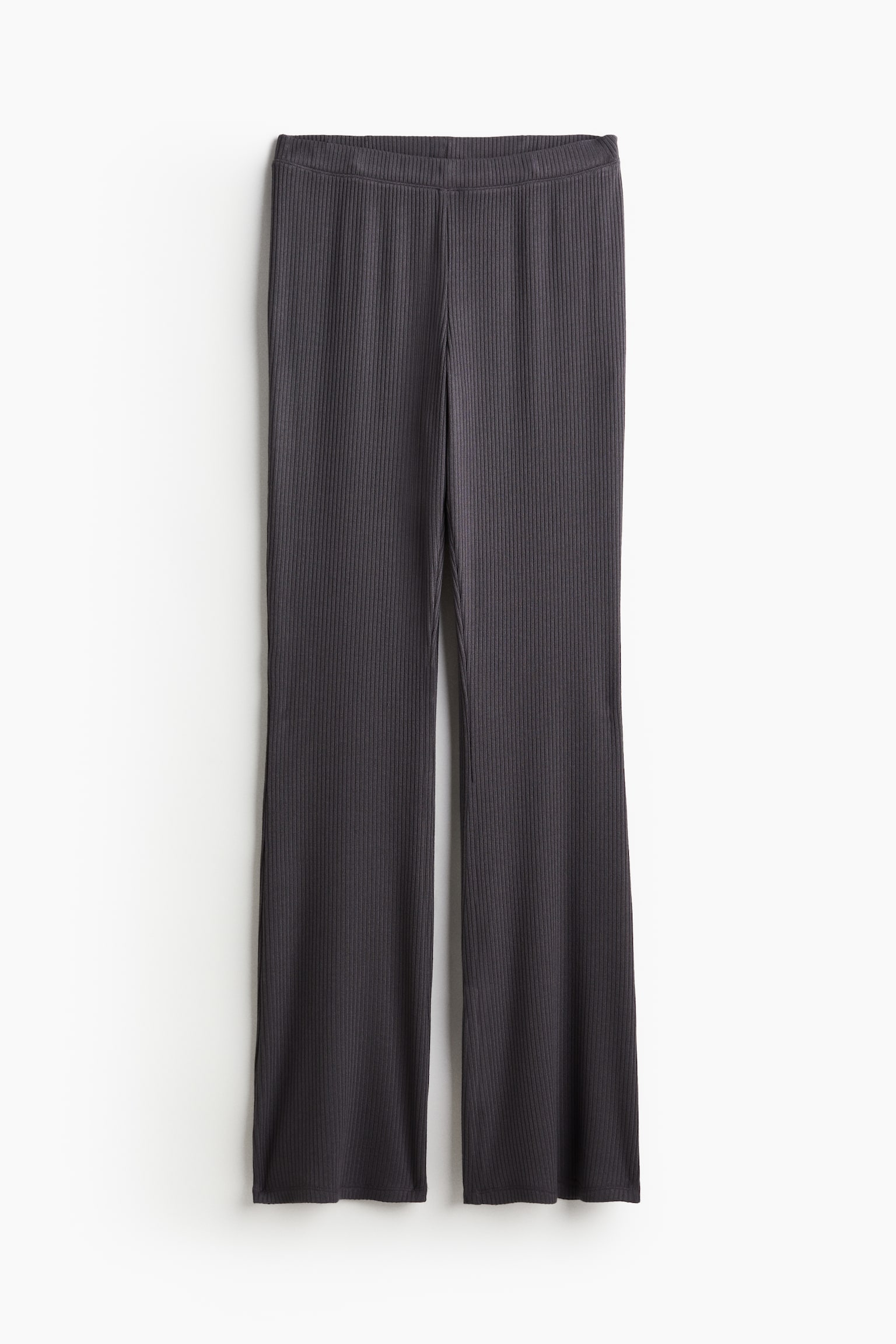 Flared trousers - Dark grey/Beige - 2