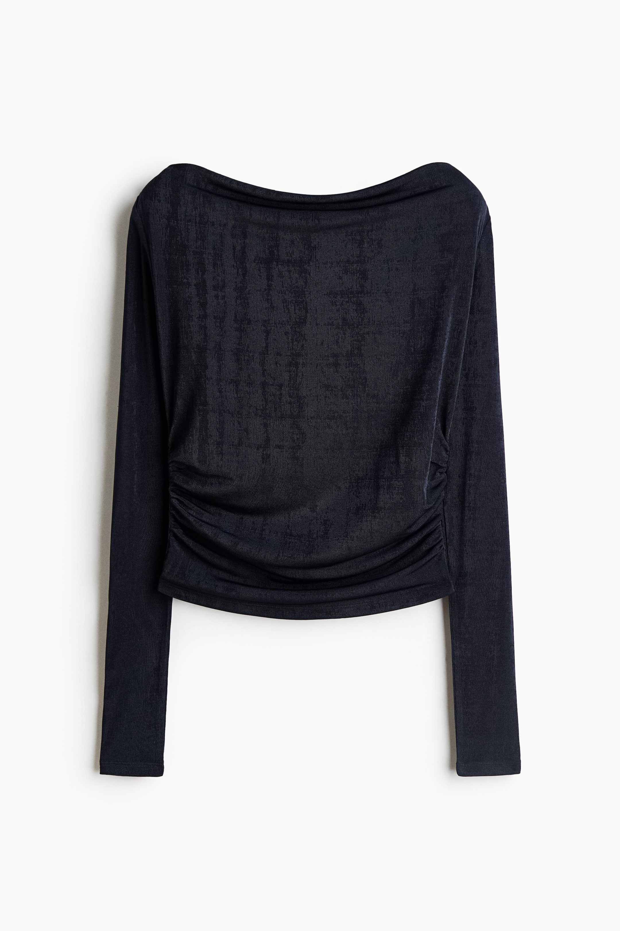 View larger image: Draped jersey top - Navy blue - Ladies | H&M 1